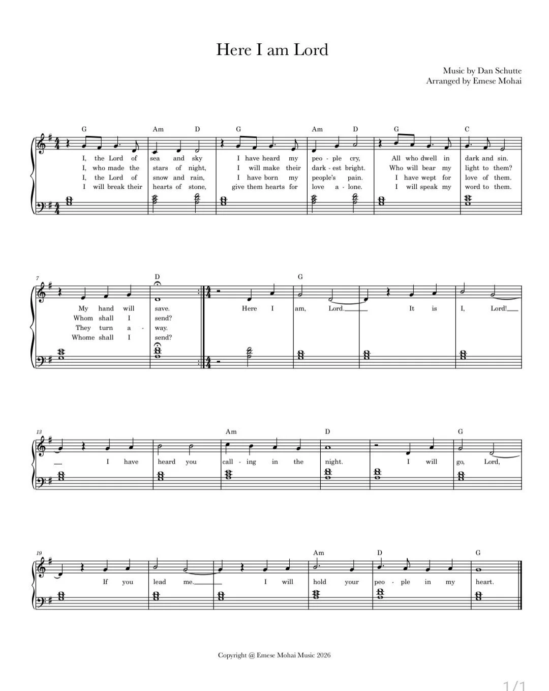 HERE I AM LORD - PIANO-VOICE- CHORDS- STRING 3 PARTS.jpg