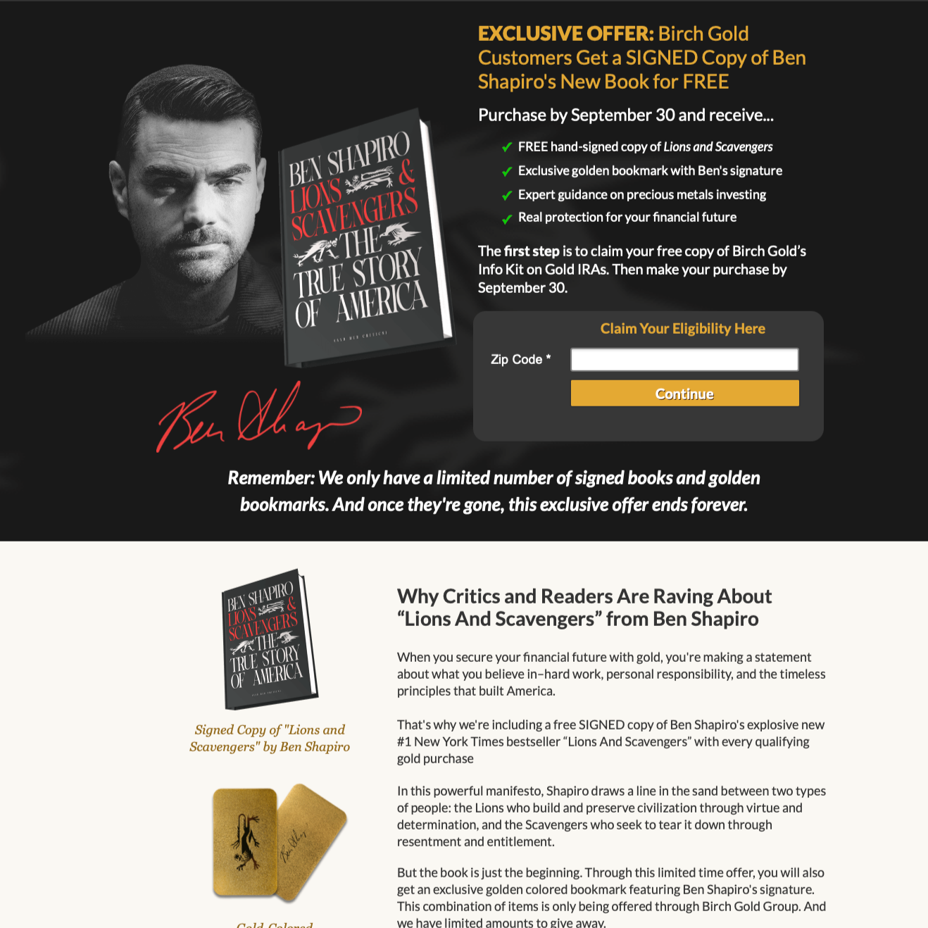 Birch Gold Group - Landing Page