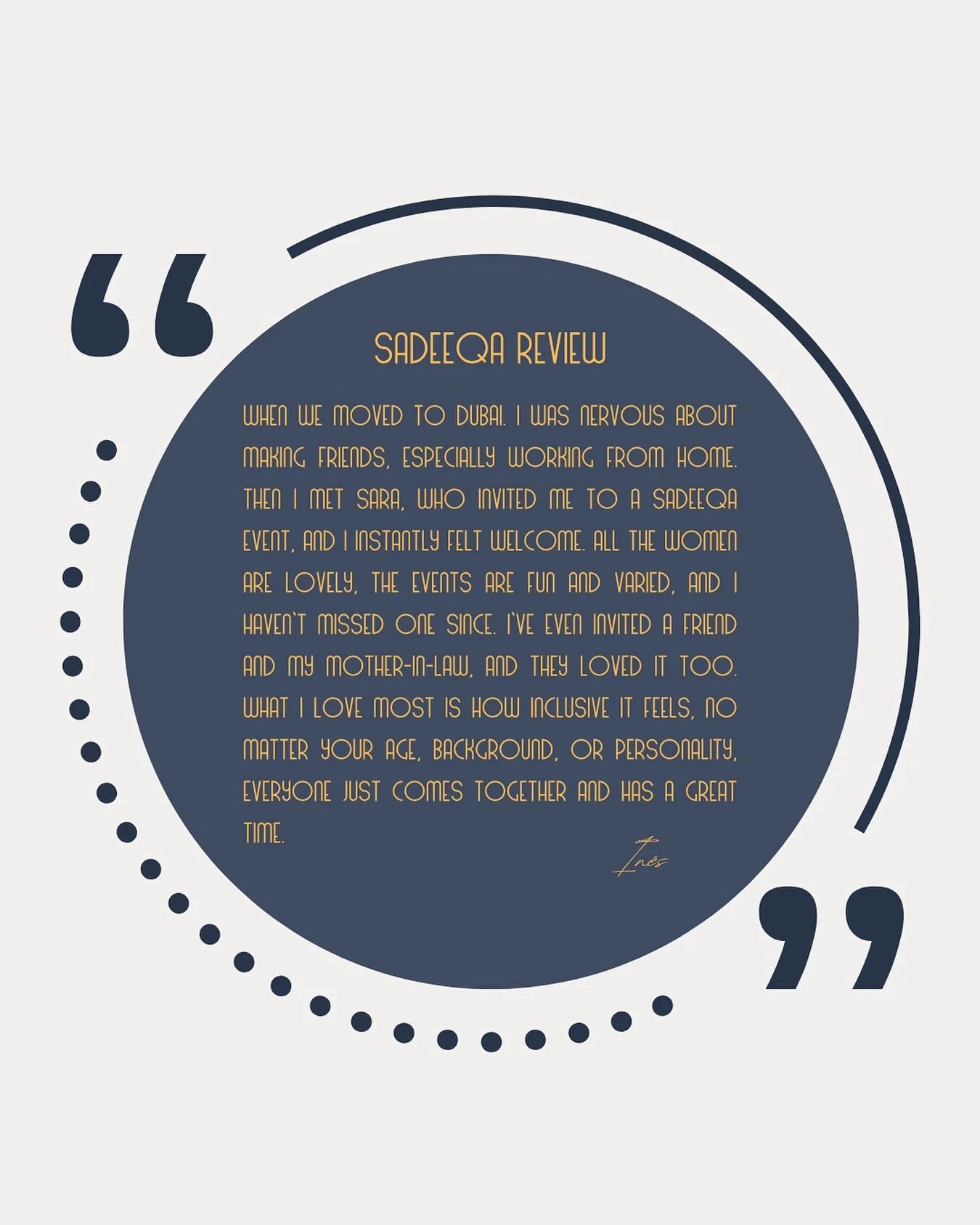 Thank you @inesuws for the kind words 🧡 great to have you part of Sadeeqa! 🤗

#dubai #ladies #sadeeqadubai #events #friends