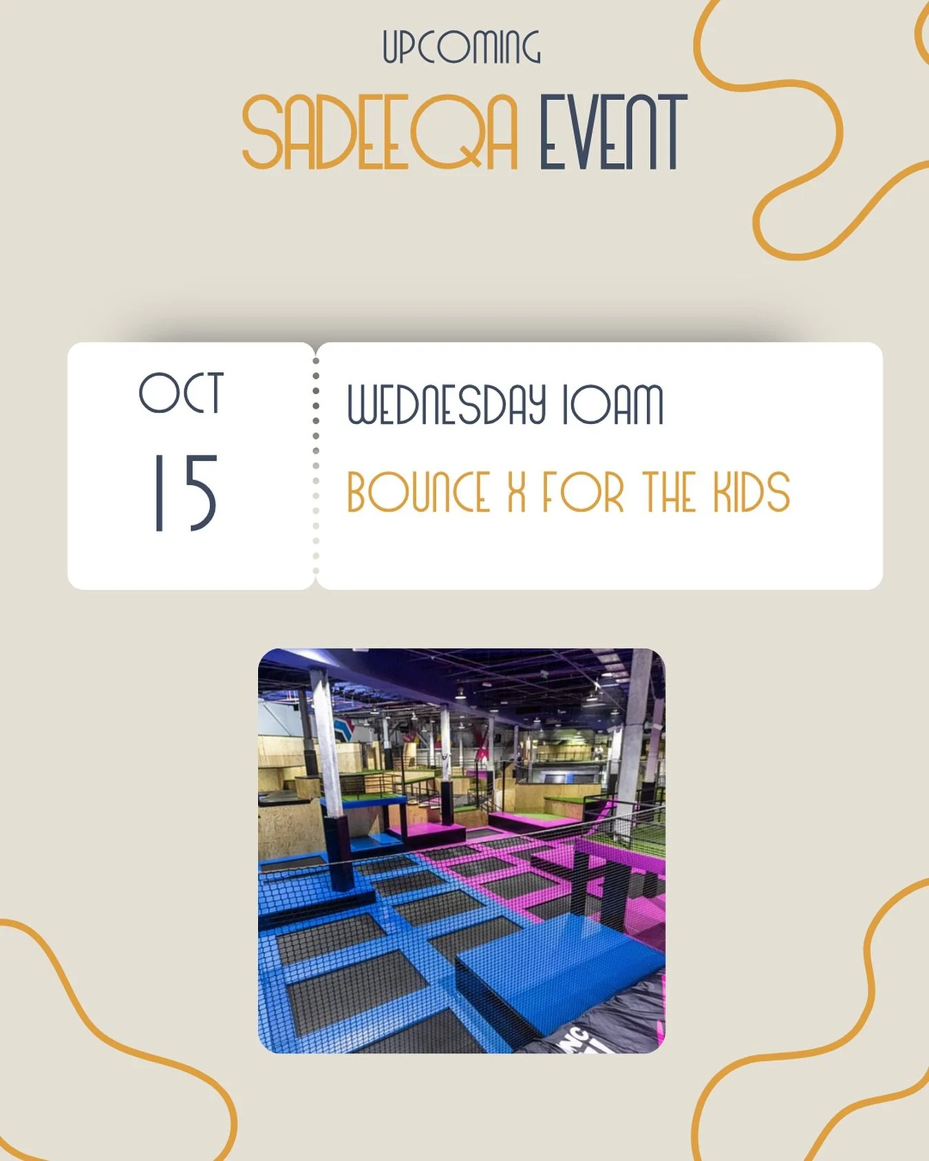 Date has changed ladies &hellip;.. You ladies asked for an event with the kids whilst they are off school - so here you go! 🙌🏼 

Let the kids blow off some steam whilst we catch up over a drink in the Bounce X Cafe 👌🏼 

Register for the event her