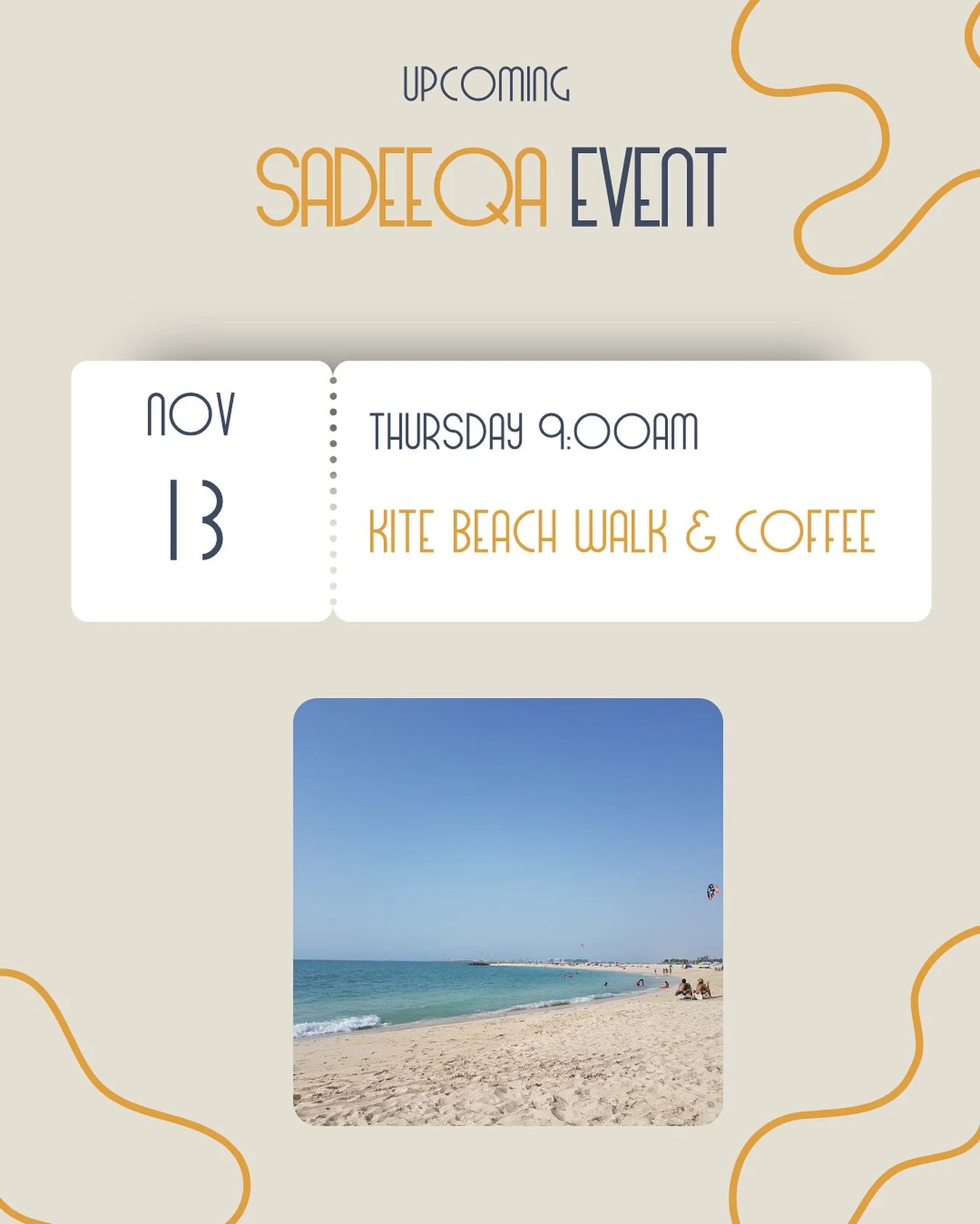 📅 Thursday, 13 November
🕘 9:00am
📍 Salt, Kite Beach

Join us for a simple midweek reset , a walk along the beach followed by a coffee and a catch-up.

No pressure, no dress code, no big introductions. Just a gentle way to start your day with fresh