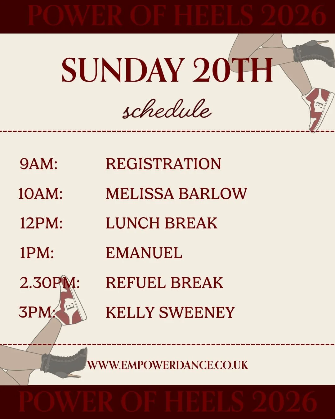 🌟 The Power of Heels 2026 Day Ticket - Sunday