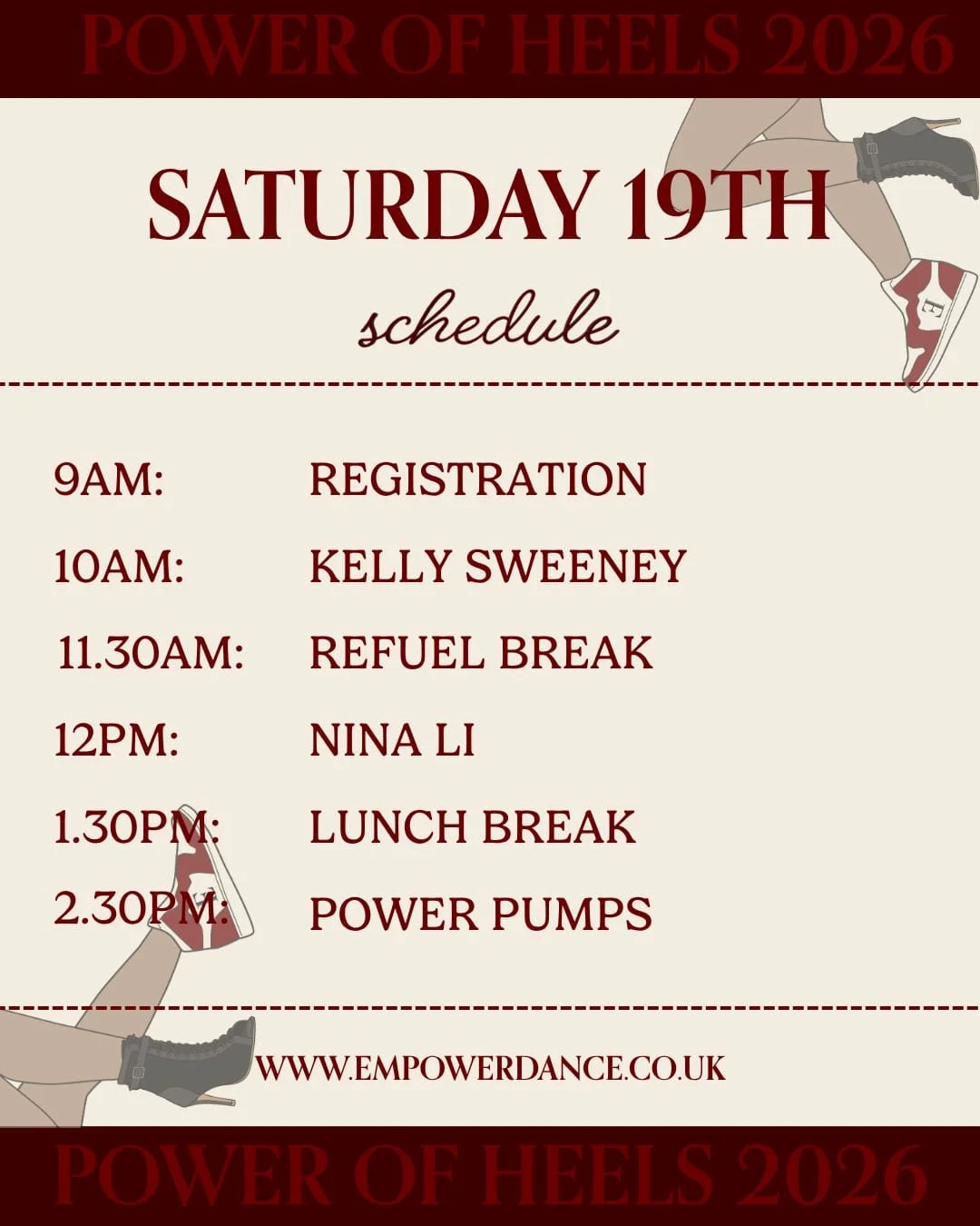 🌟 The Power of Heels 2026 Day Ticket - Saturday