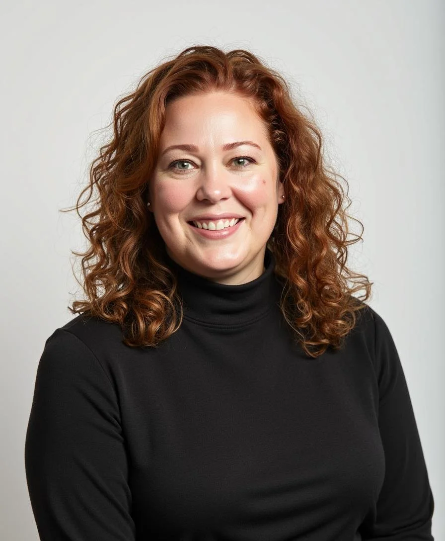 daniella nordin headshot - woman in black turtleneck