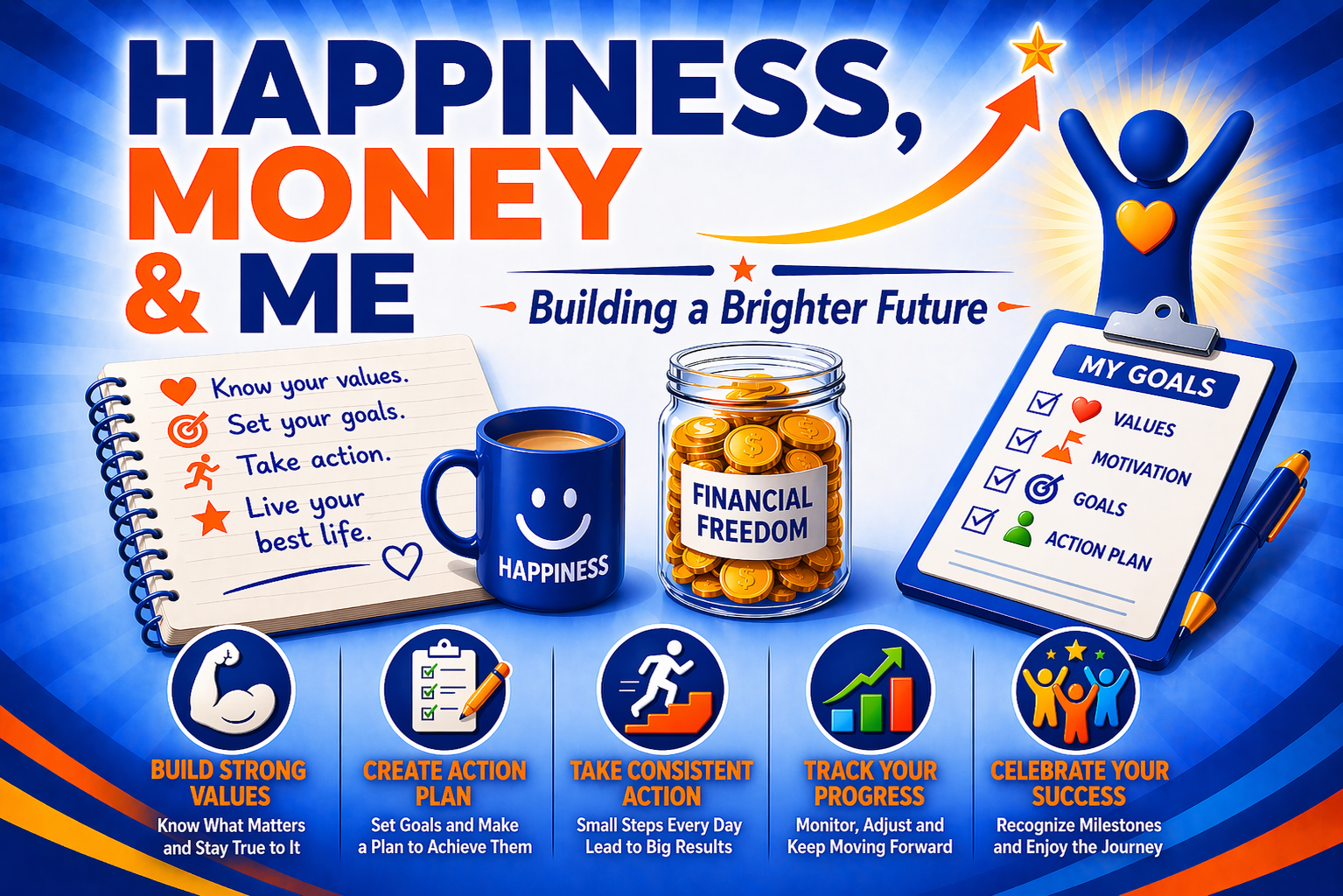 Happiness, Money & Me workshop: Youth connect values, goals, and financial habits to create a personalized financial empowerment plan. values sorting, life vision mapping
