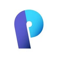 Stylized letter 'P' with a gradient blue color design.