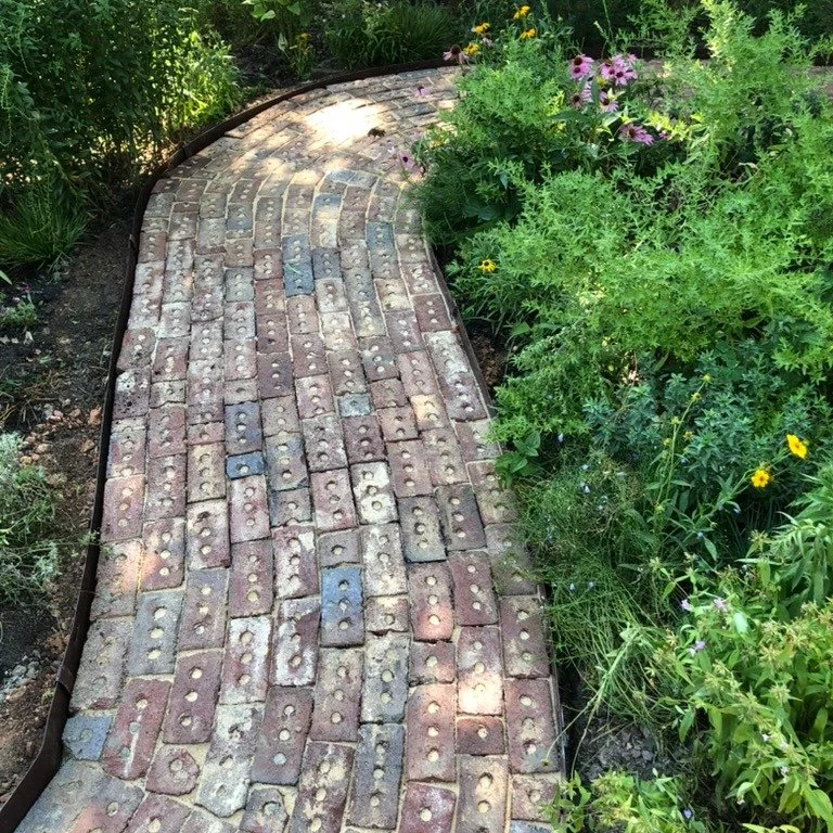Beautiful recycled brick pathway for this front yard garden. 

#yardmakeover&nbsp;#yardmod&nbsp;#trianglenc&nbsp;#landscapingproject&nbsp;#homeownershipgoals&nbsp;#masonrywork&nbsp;#gardendesign&nbsp;#backyarddesign #durhamnc #hillsboroughnc #chapelh