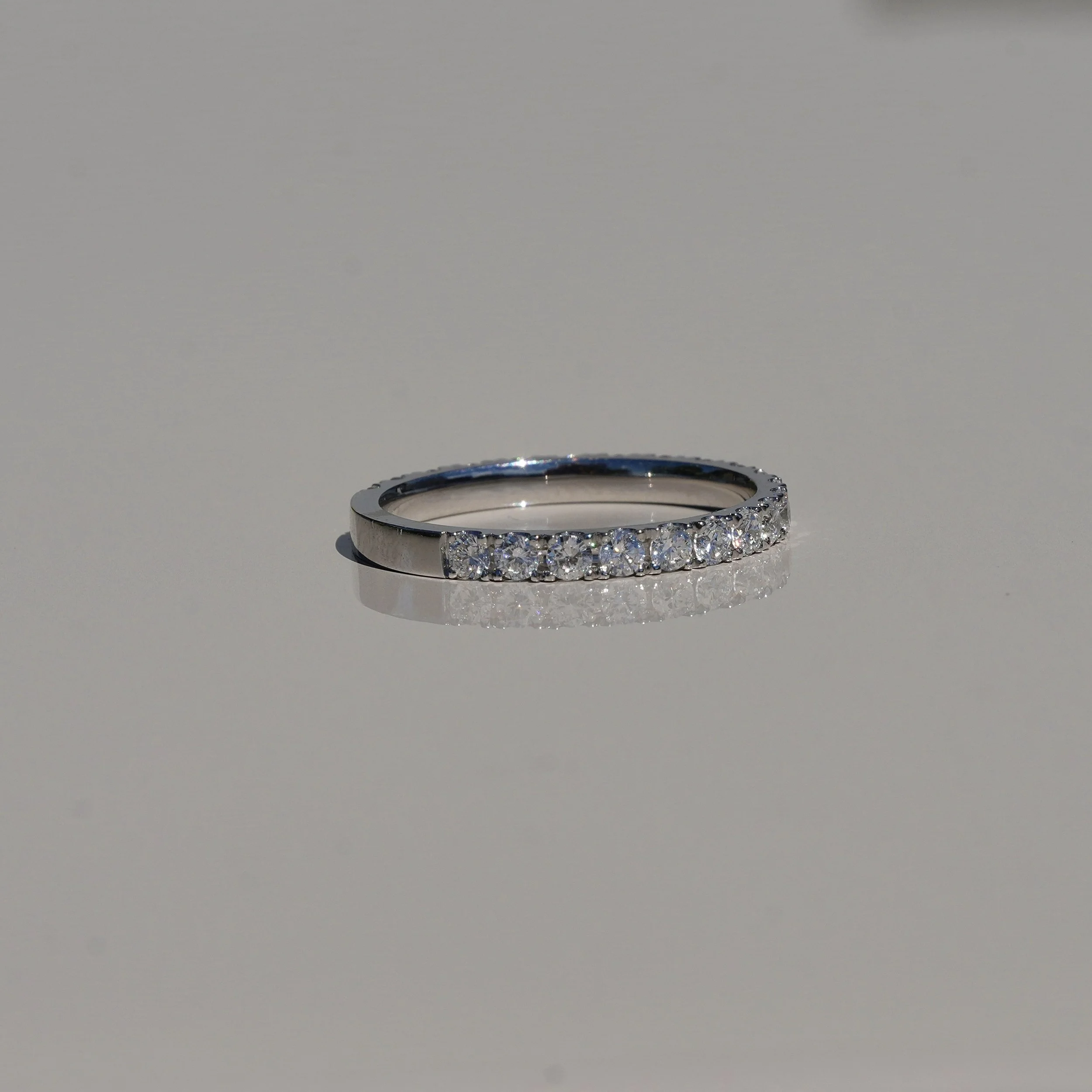 Women's Diamond Wedding Band in Platinum with 0.65ct  Diamonds –Back View | Eighty8Diamonds