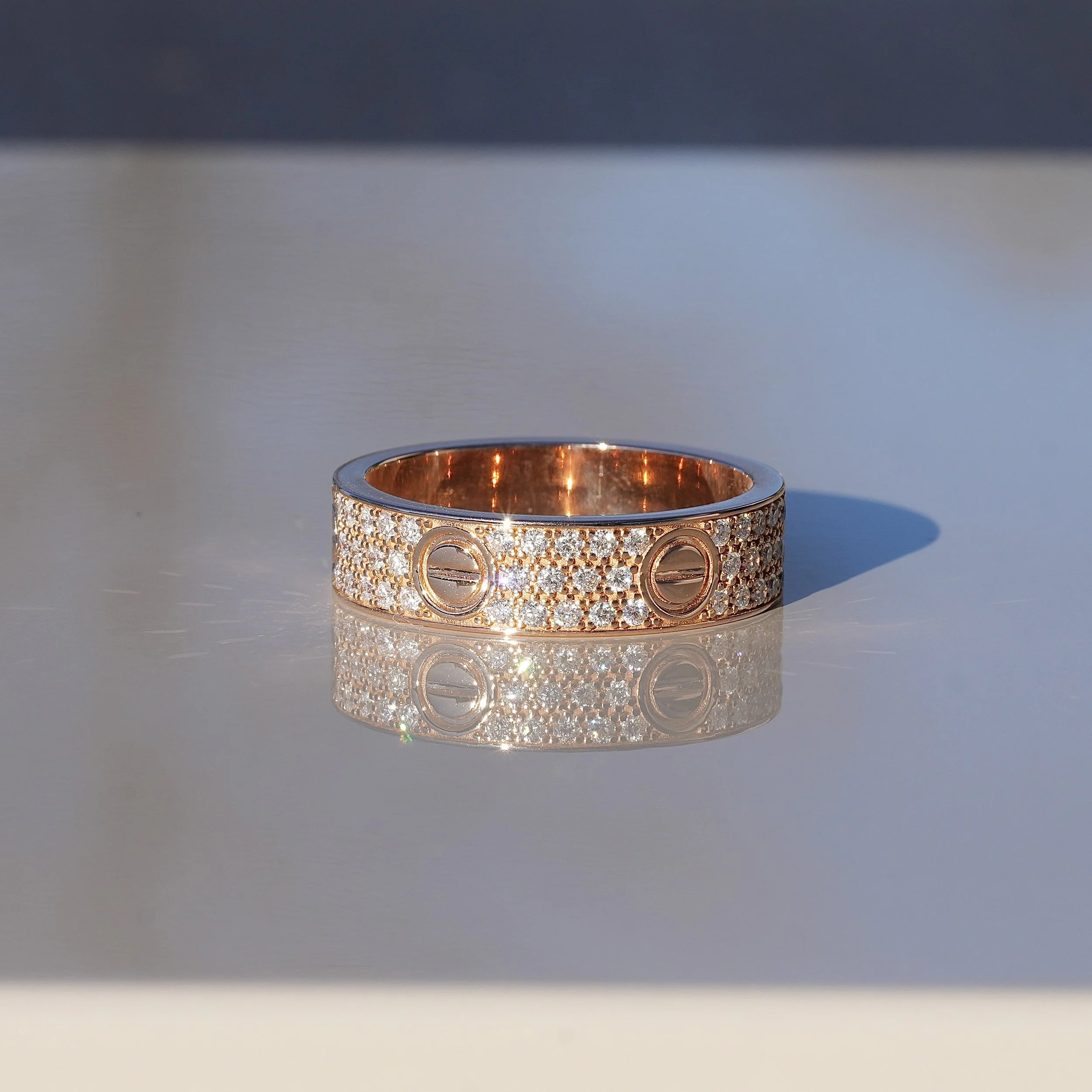 Men's Love Design Pave Classic Model 6.5 mm Ring