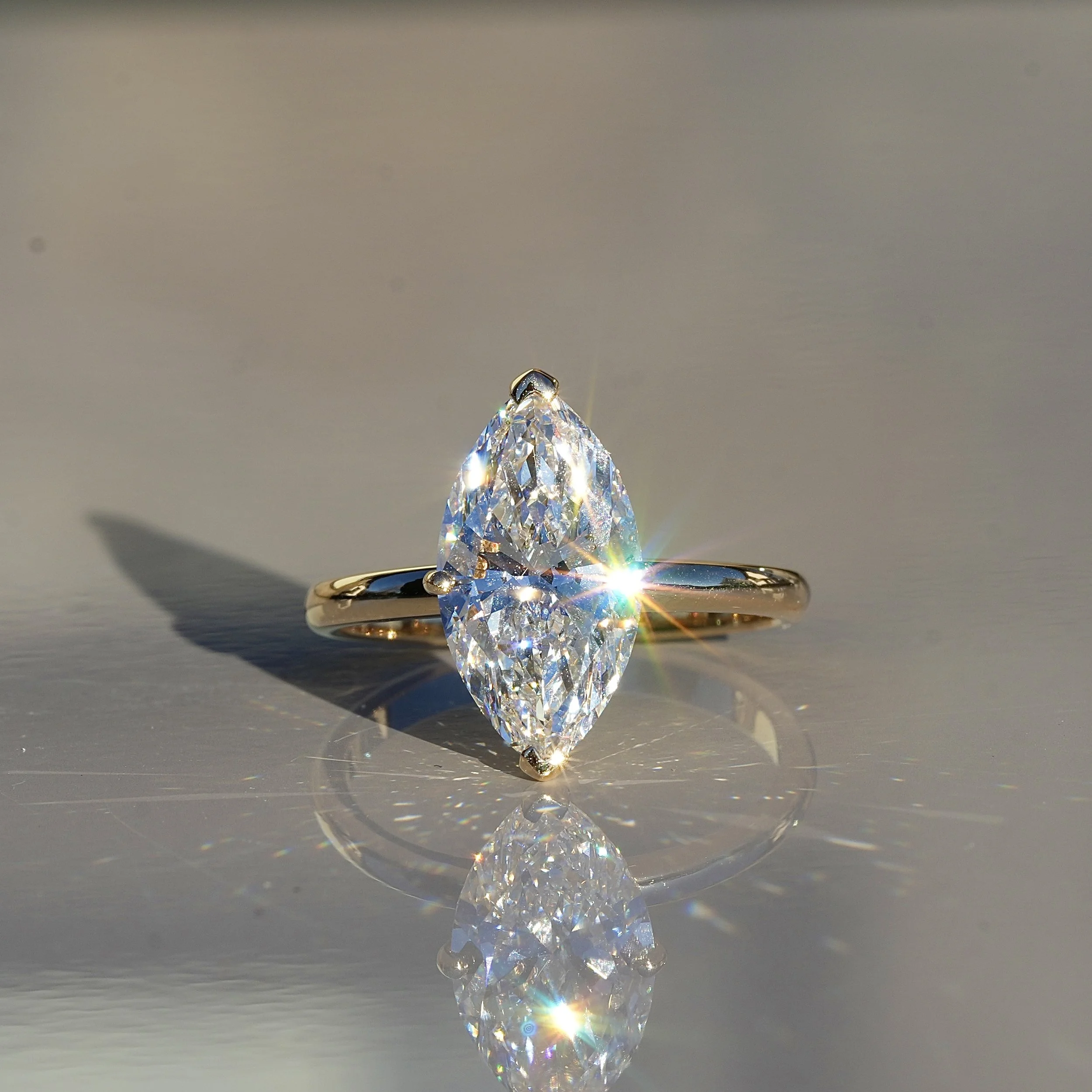 Marquise-Cut Diamond Solitaire