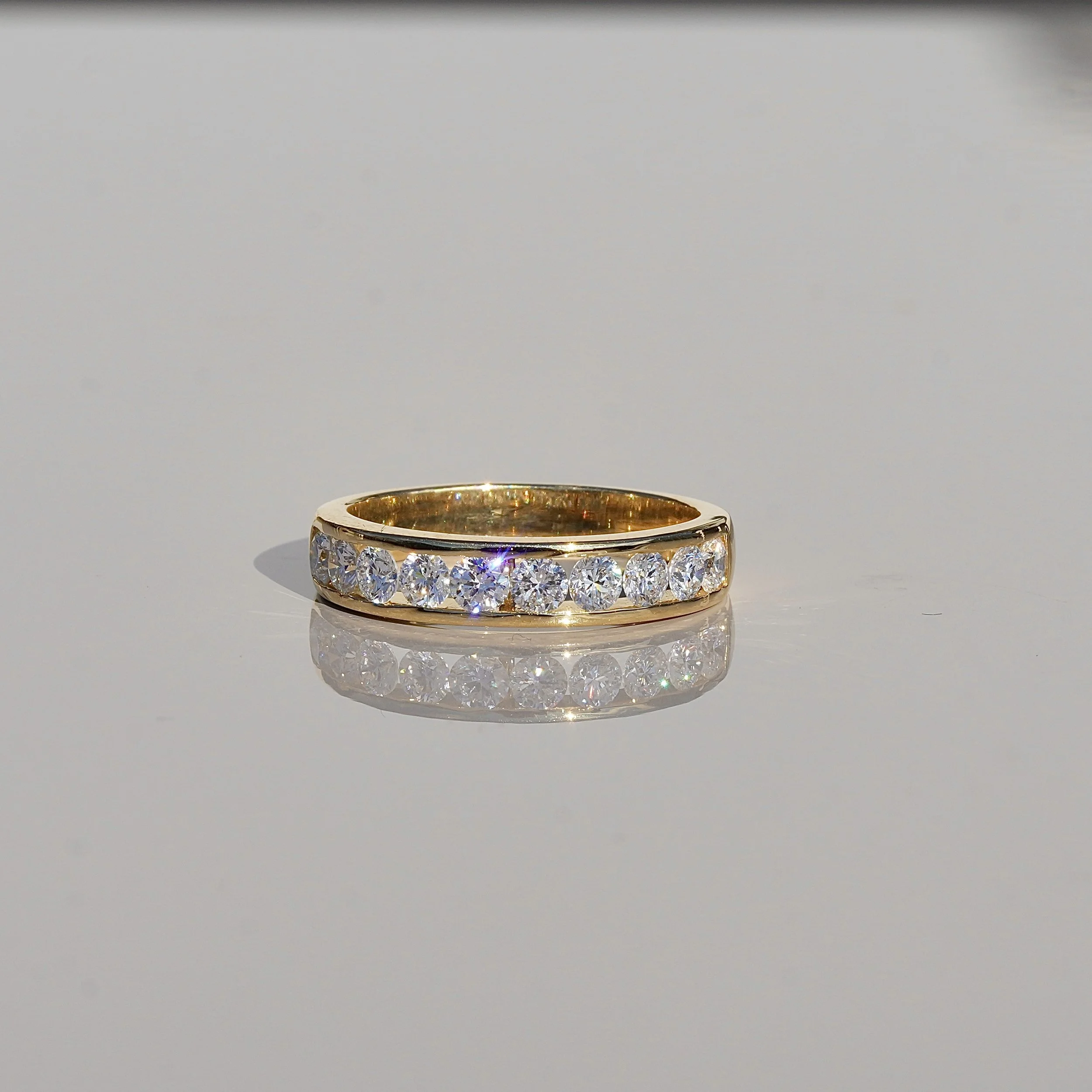 Channel-Set Diamond Band