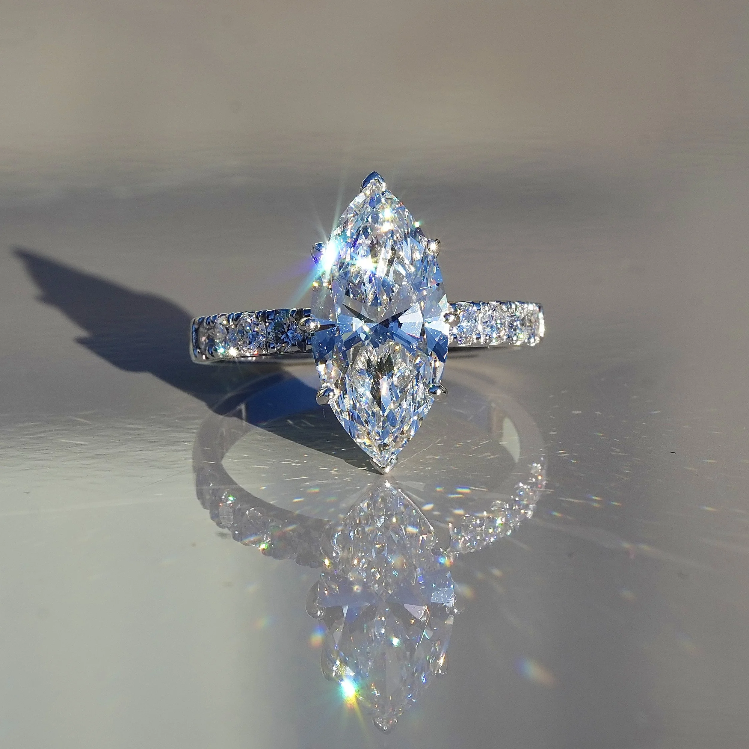 Marquise Diamond Pavé Band