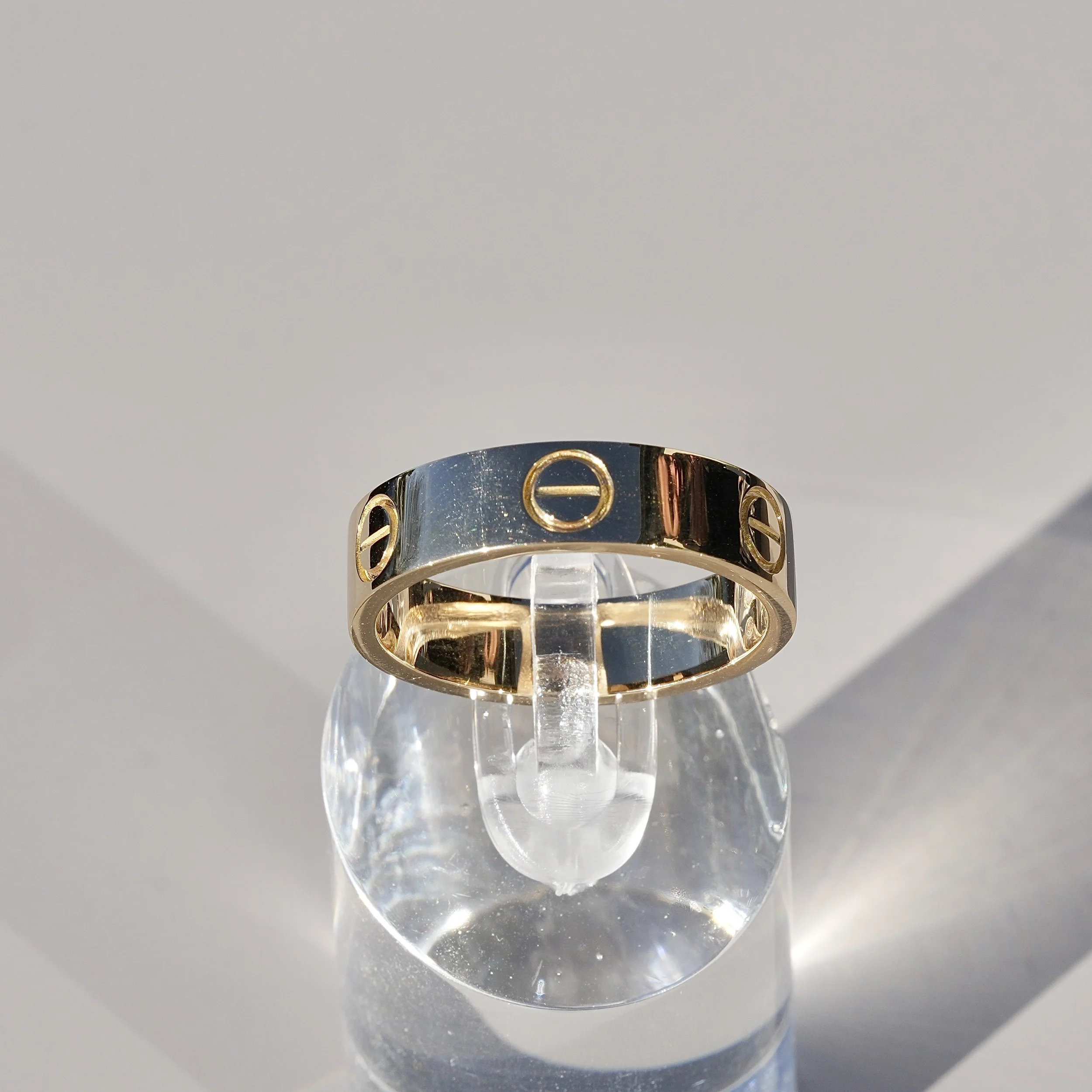 Men's Love Ring Classic Model in 18ct Yellow Gold  – Angeled View | Eighty8Diamonds