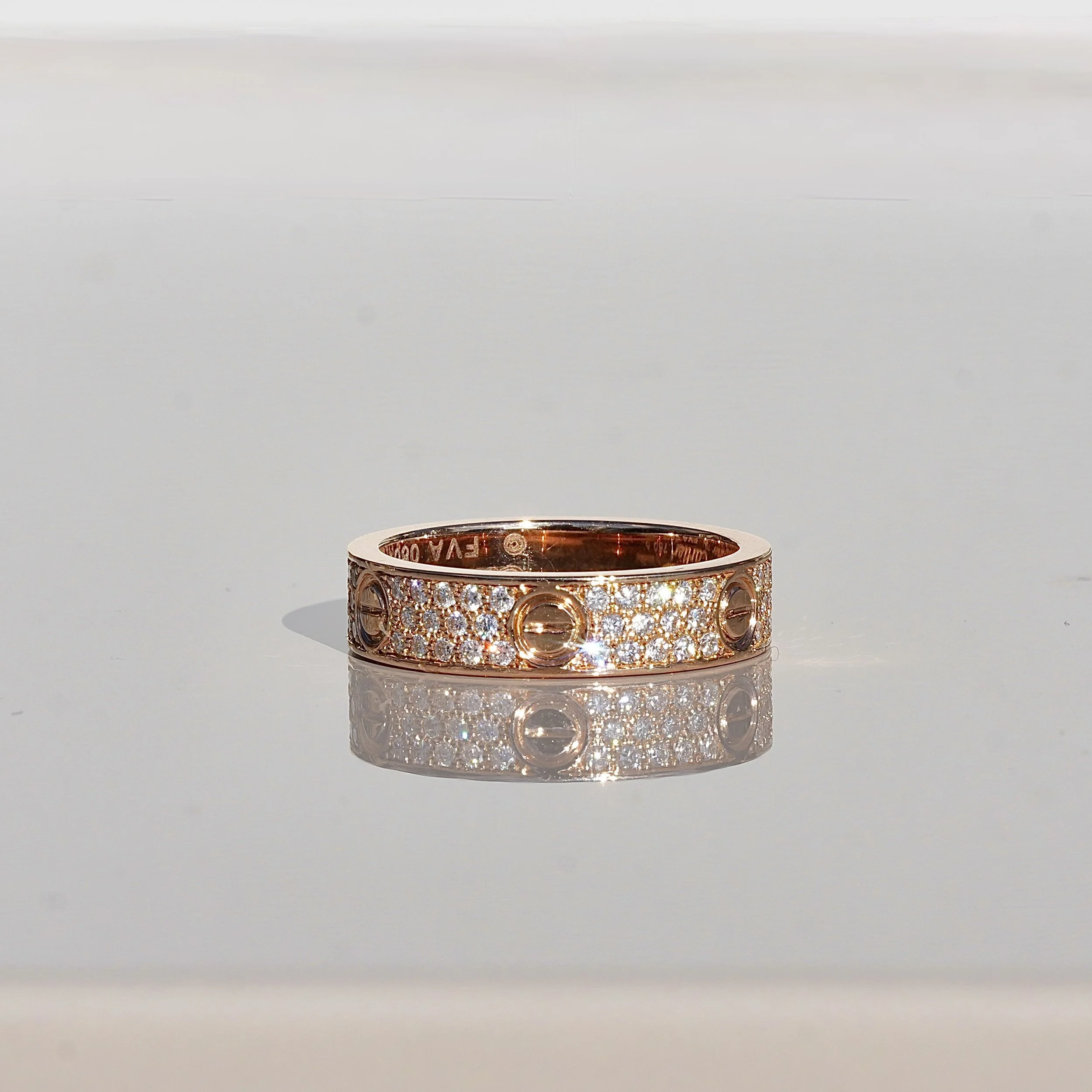 Love Design Pave Diamond Ring