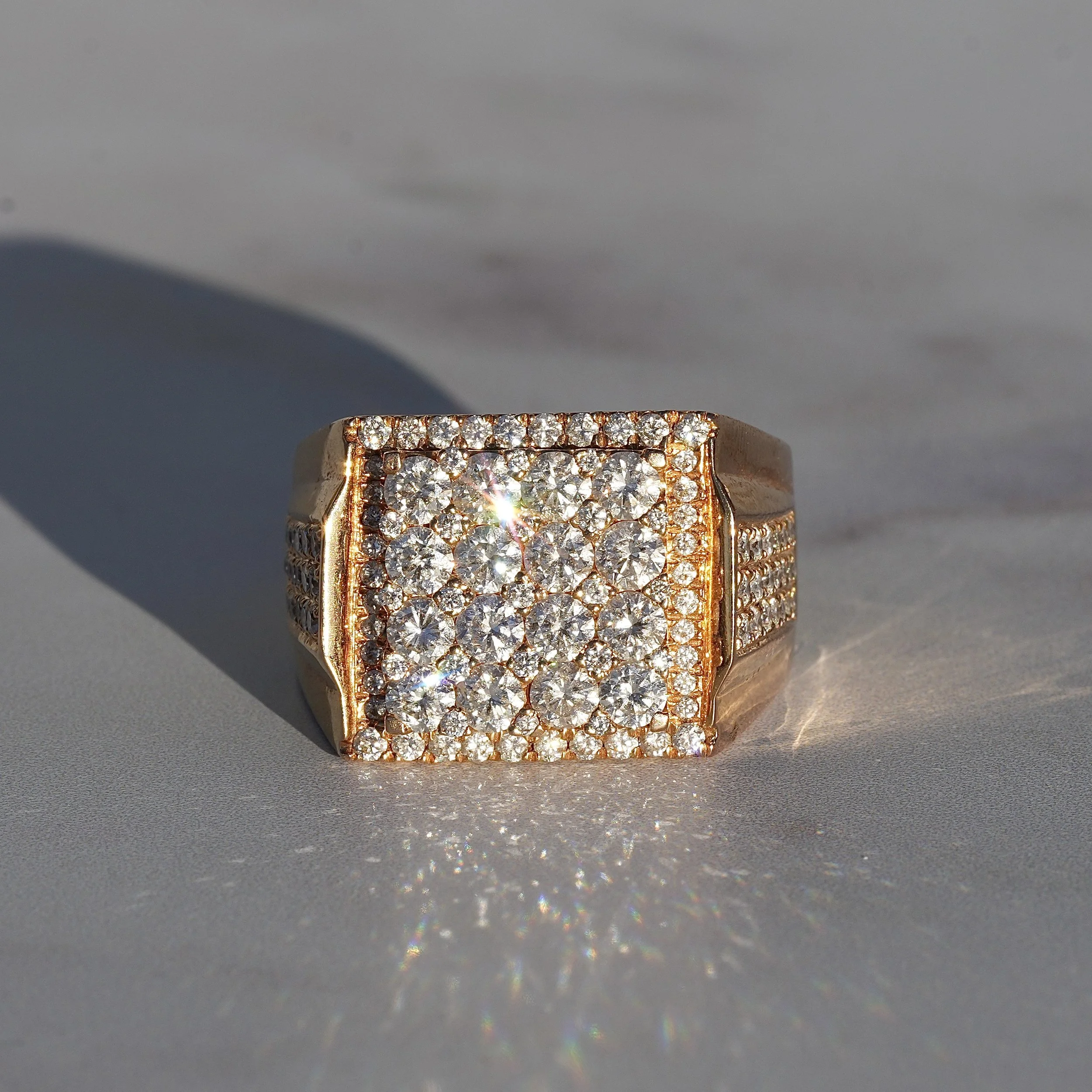 Men's Rose Gold Diamond Ring