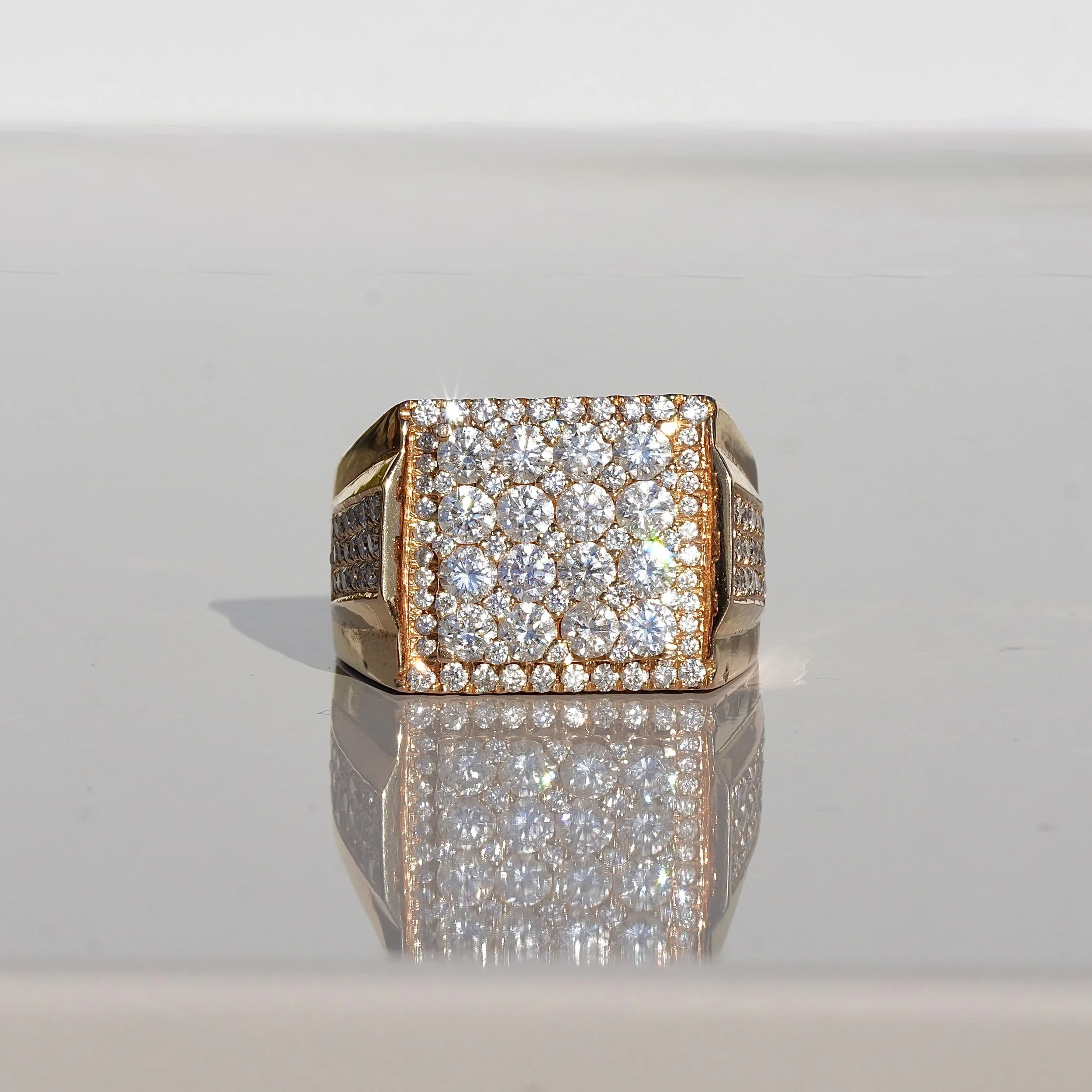 Men's Rose Gold Diamond Ring