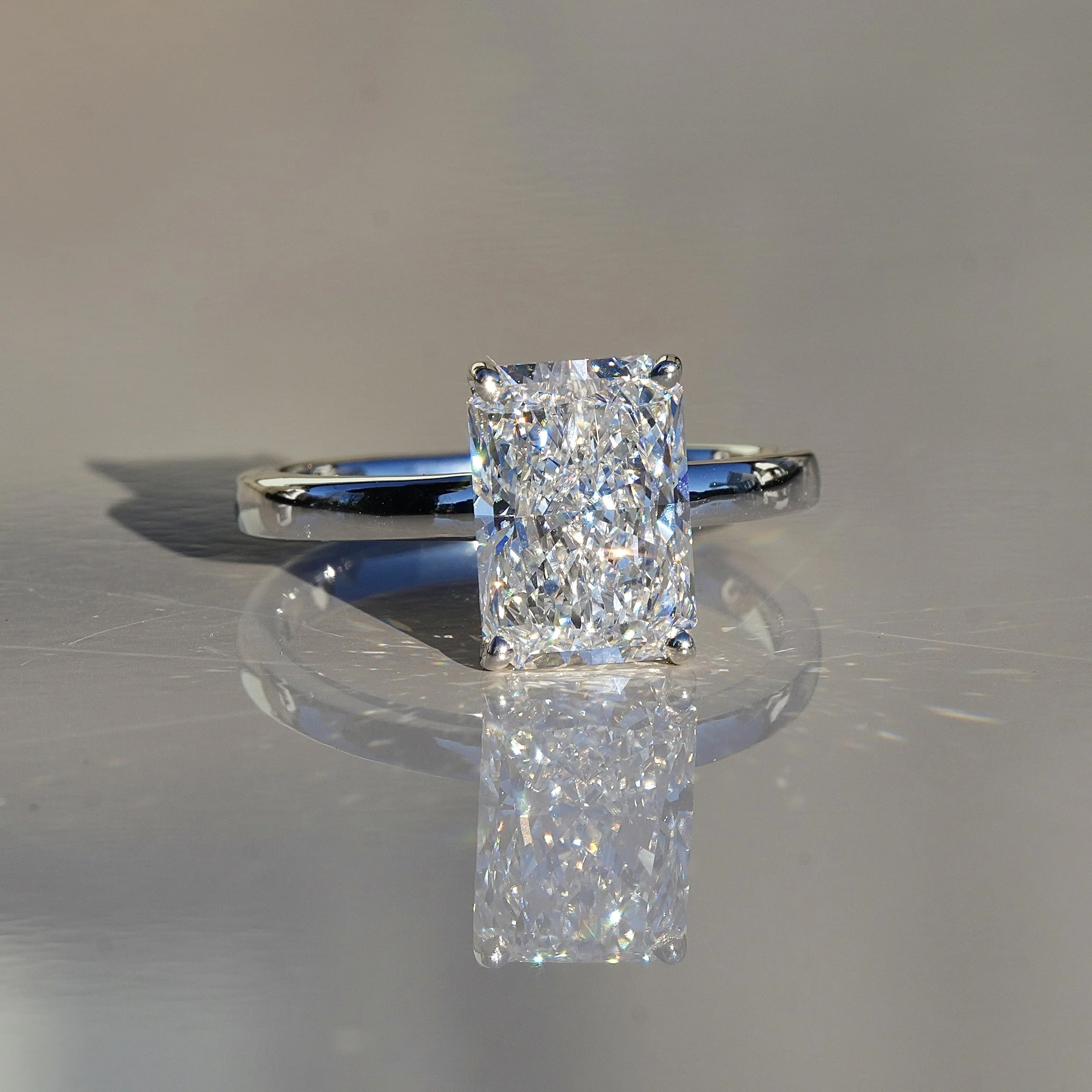 Radiant-Cut Diamond Solitaire