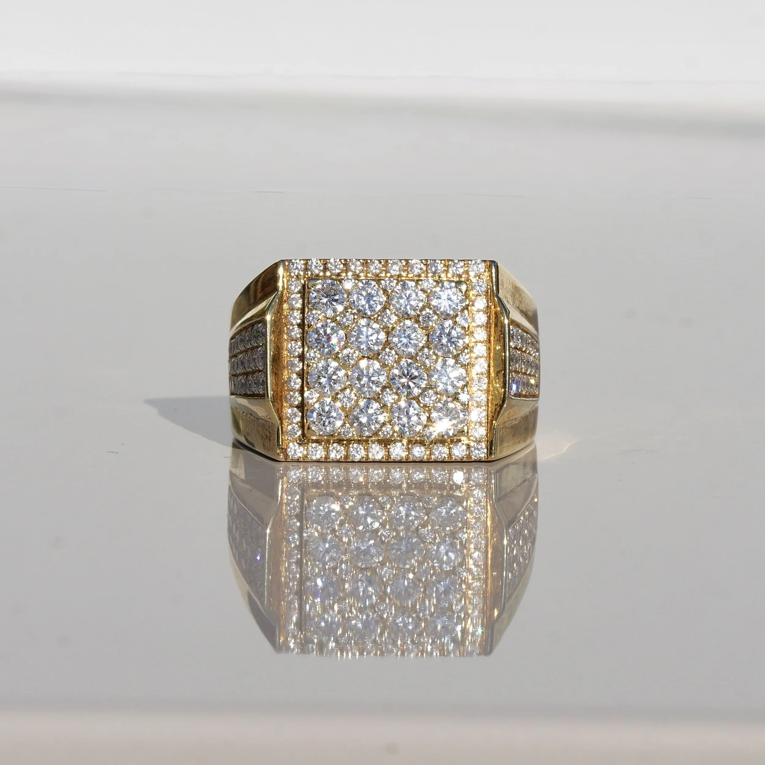 Men's Yellow Gold Diamond Ring
