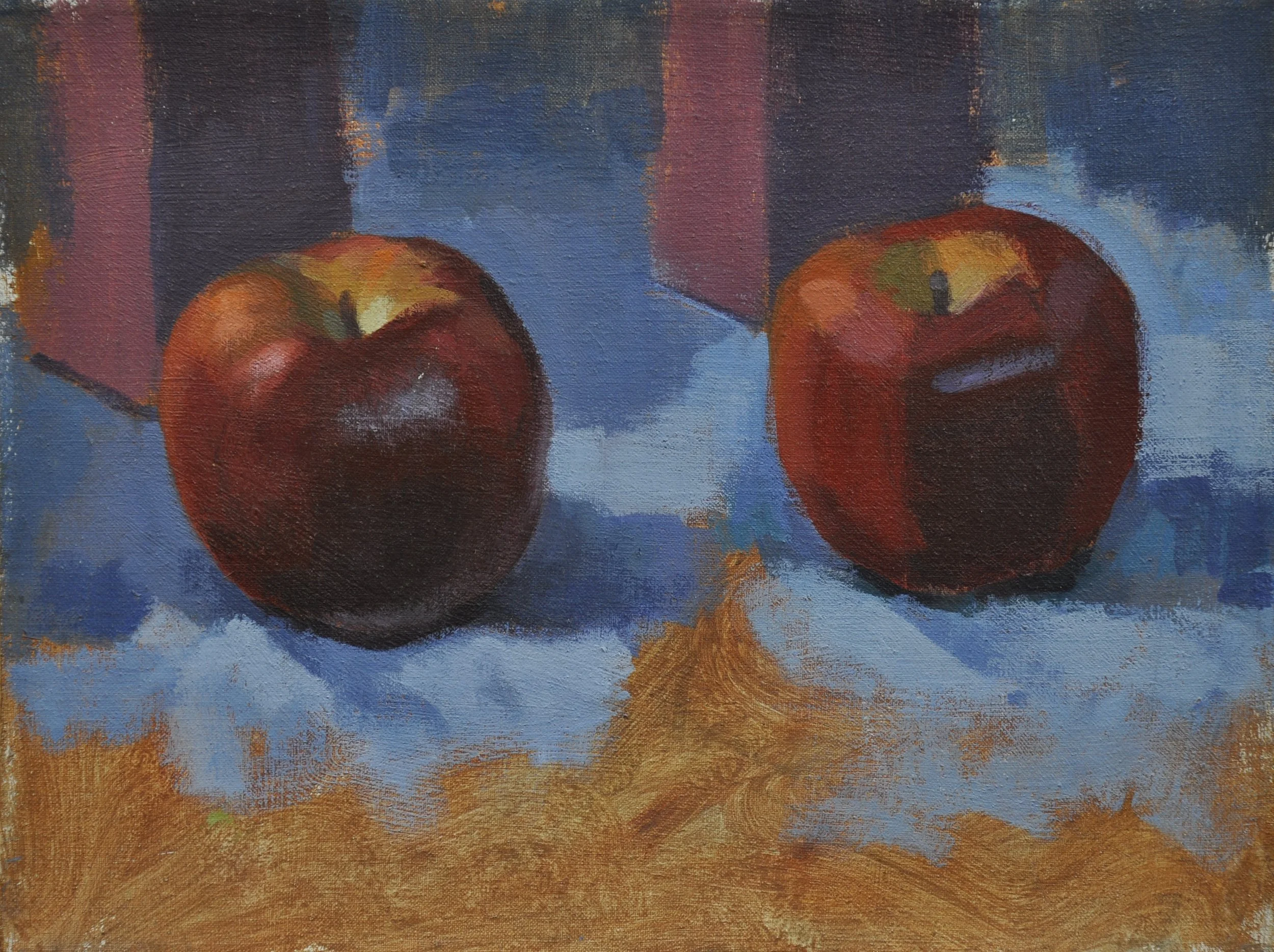 Two Apples Two Blocks 16 x 12 $500