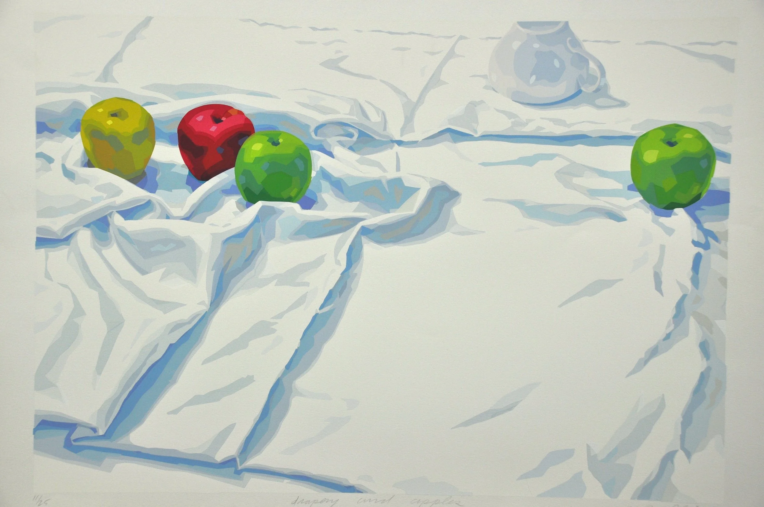 Drapery with Apples 26 x 18