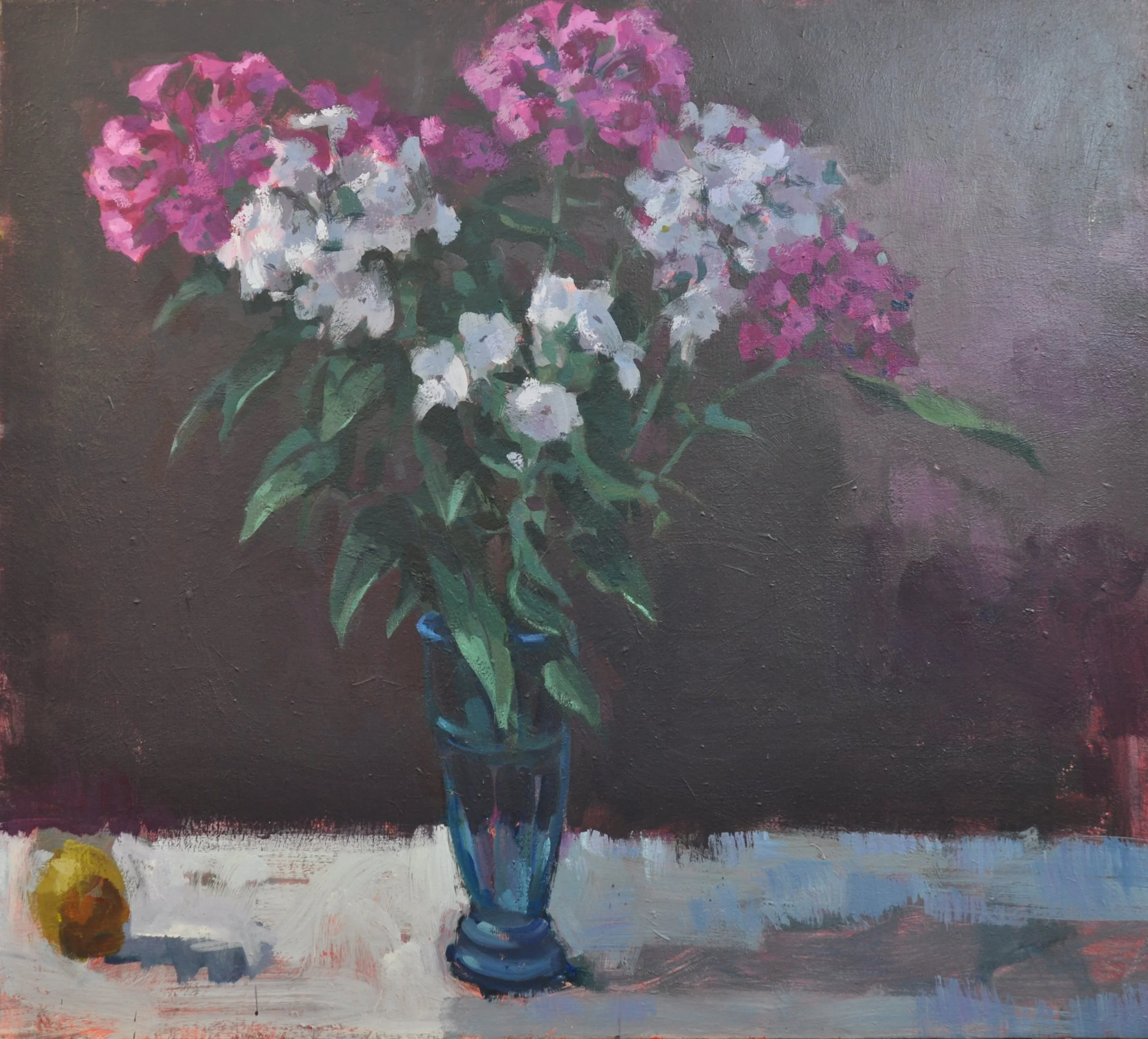 untitled (fowers with blue vase) 