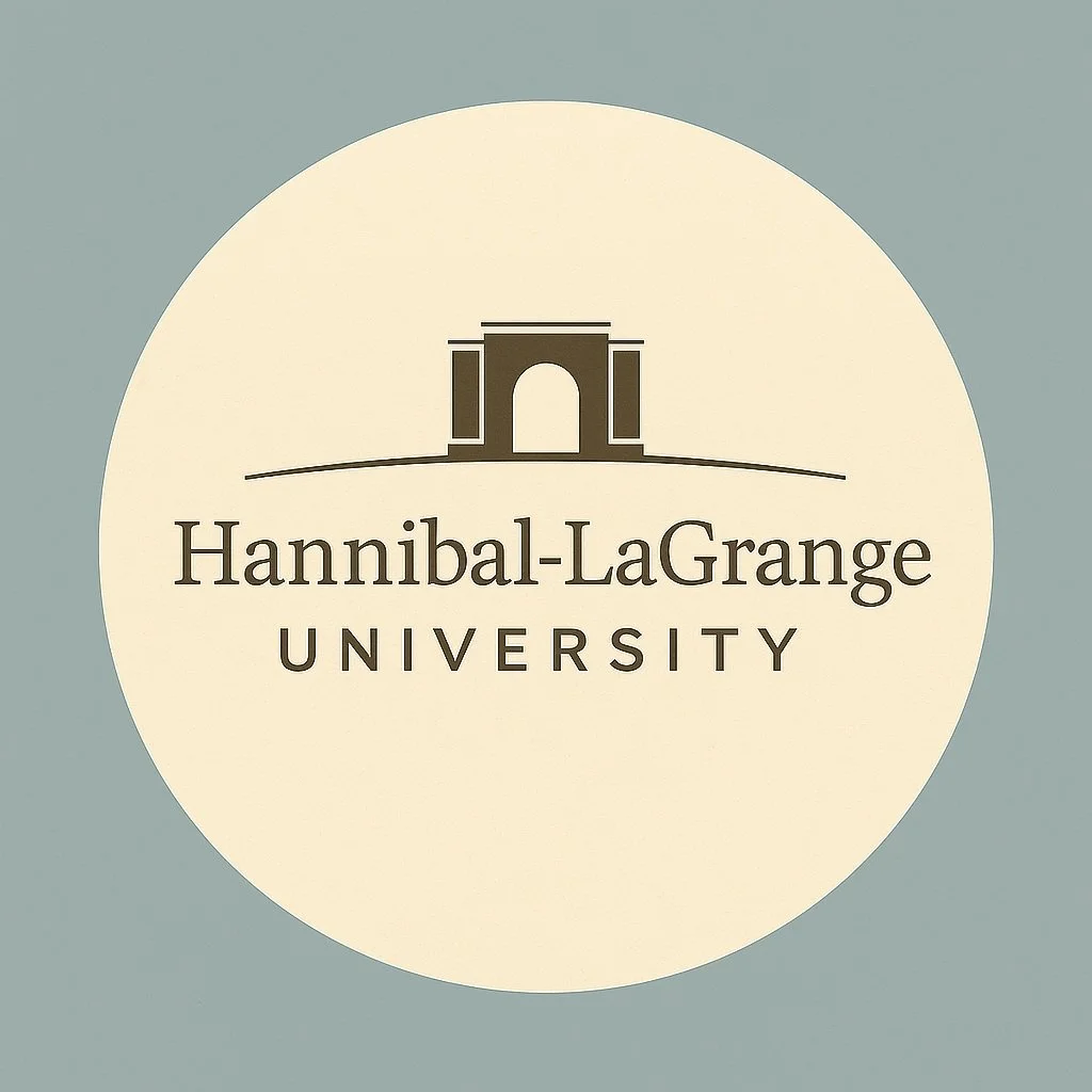 Logo of Hannibal-LaGrange University featuring an archway and the university name.
