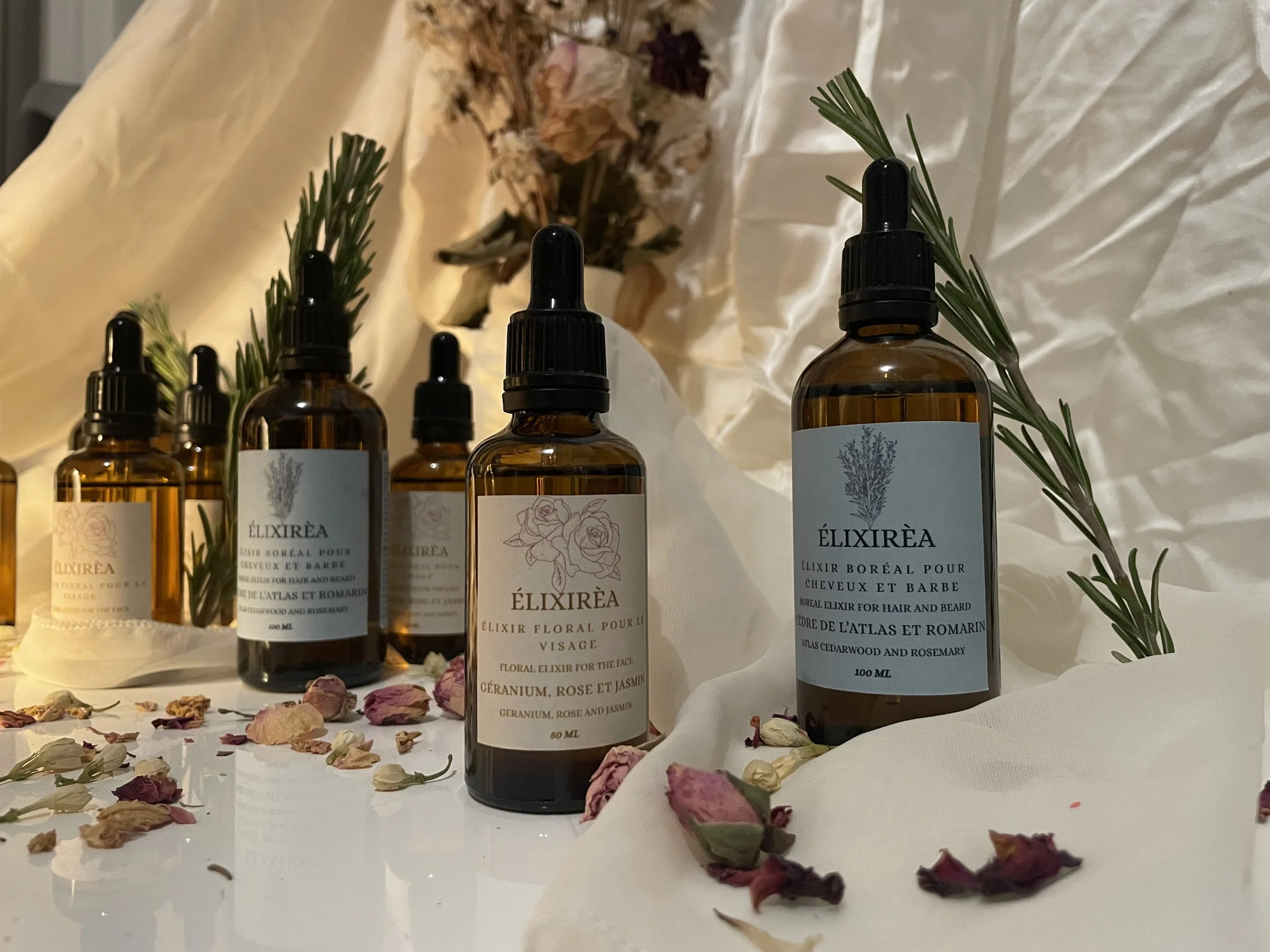 Combo - Élixir Boréal pour cheveux et barbe + Élixir floral pour le visage