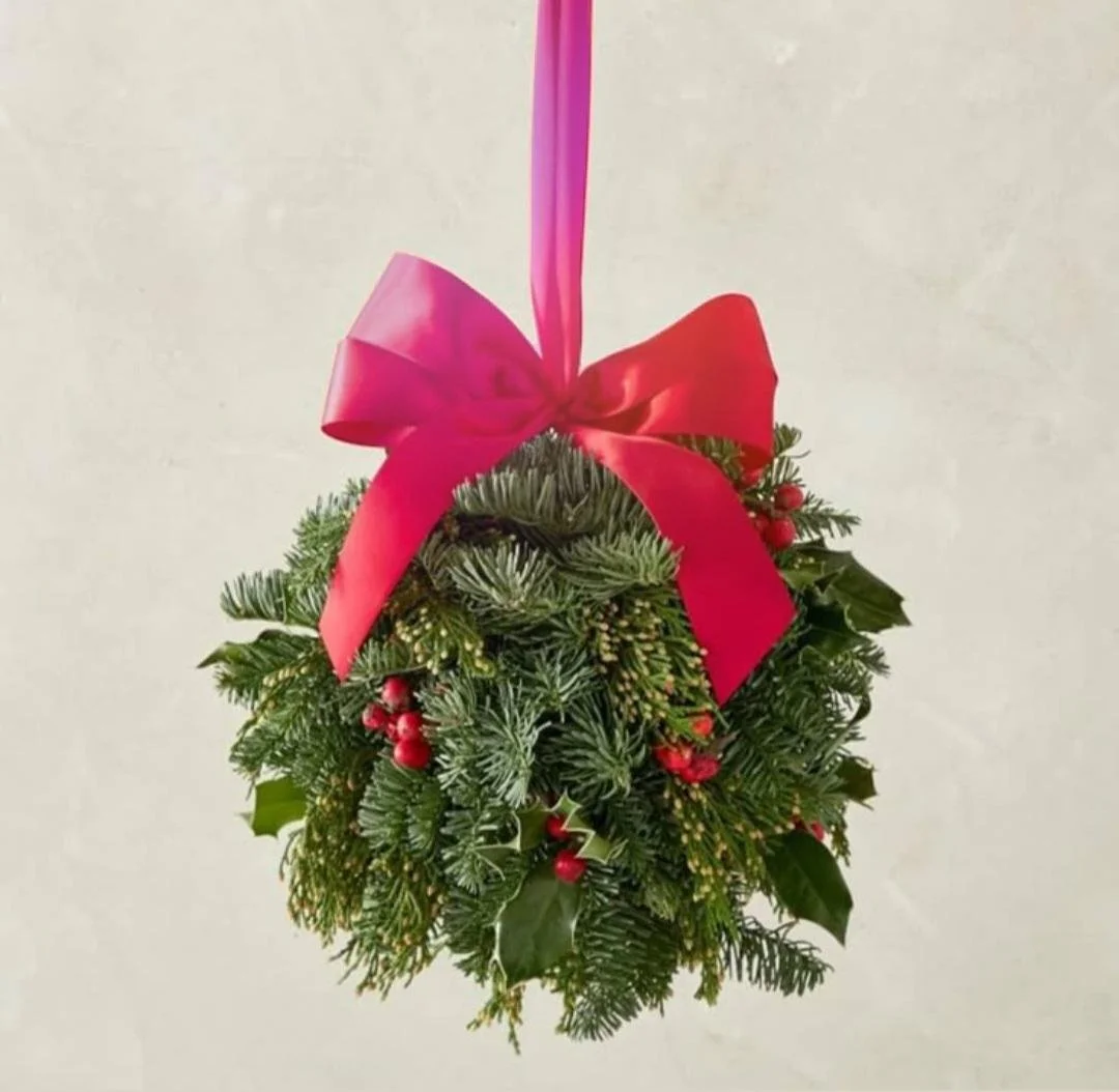 Fresh Evergreen Kissing Ball Pre-Sale