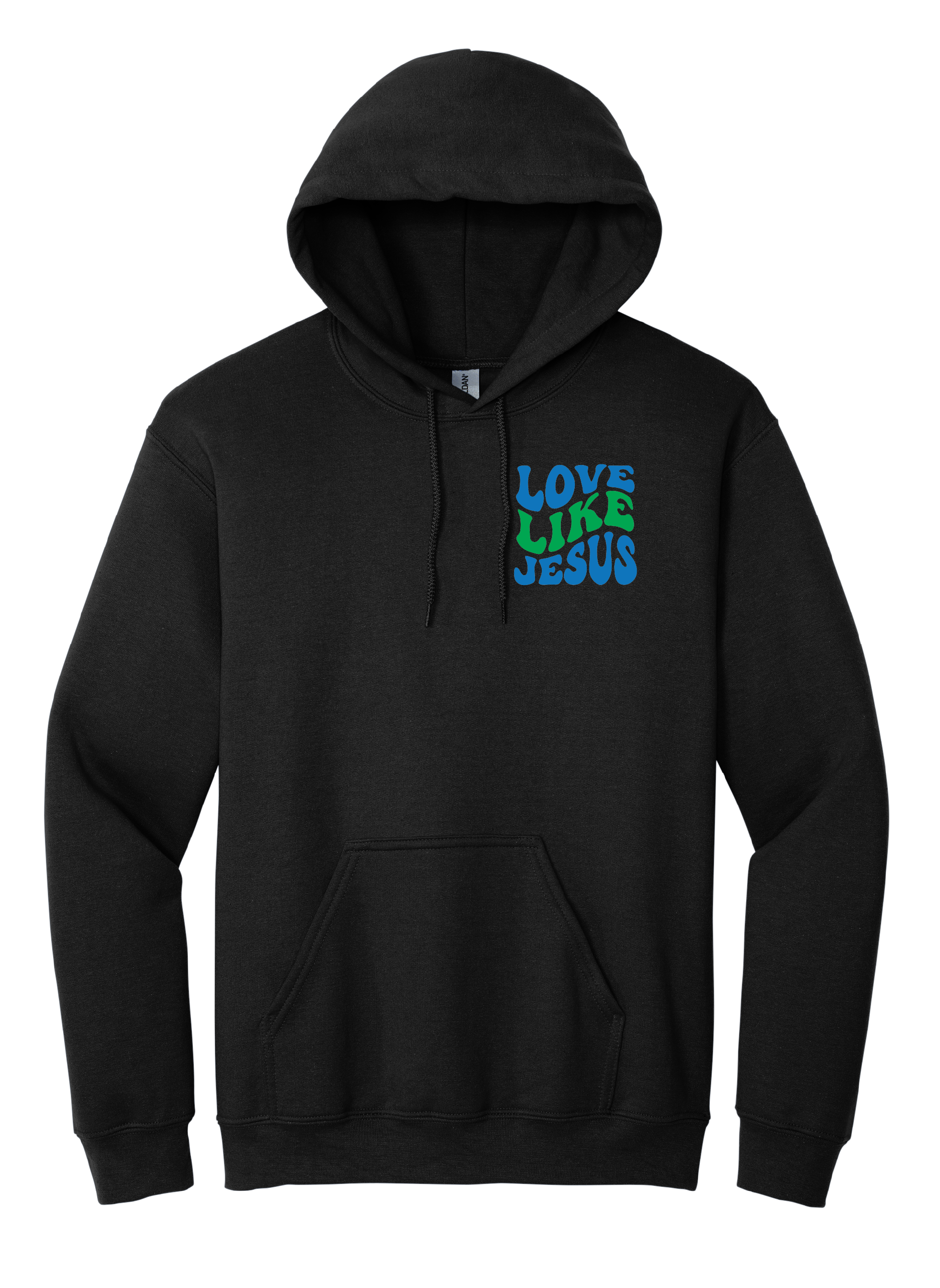 Jesus Loves You Hoodie Blue Green