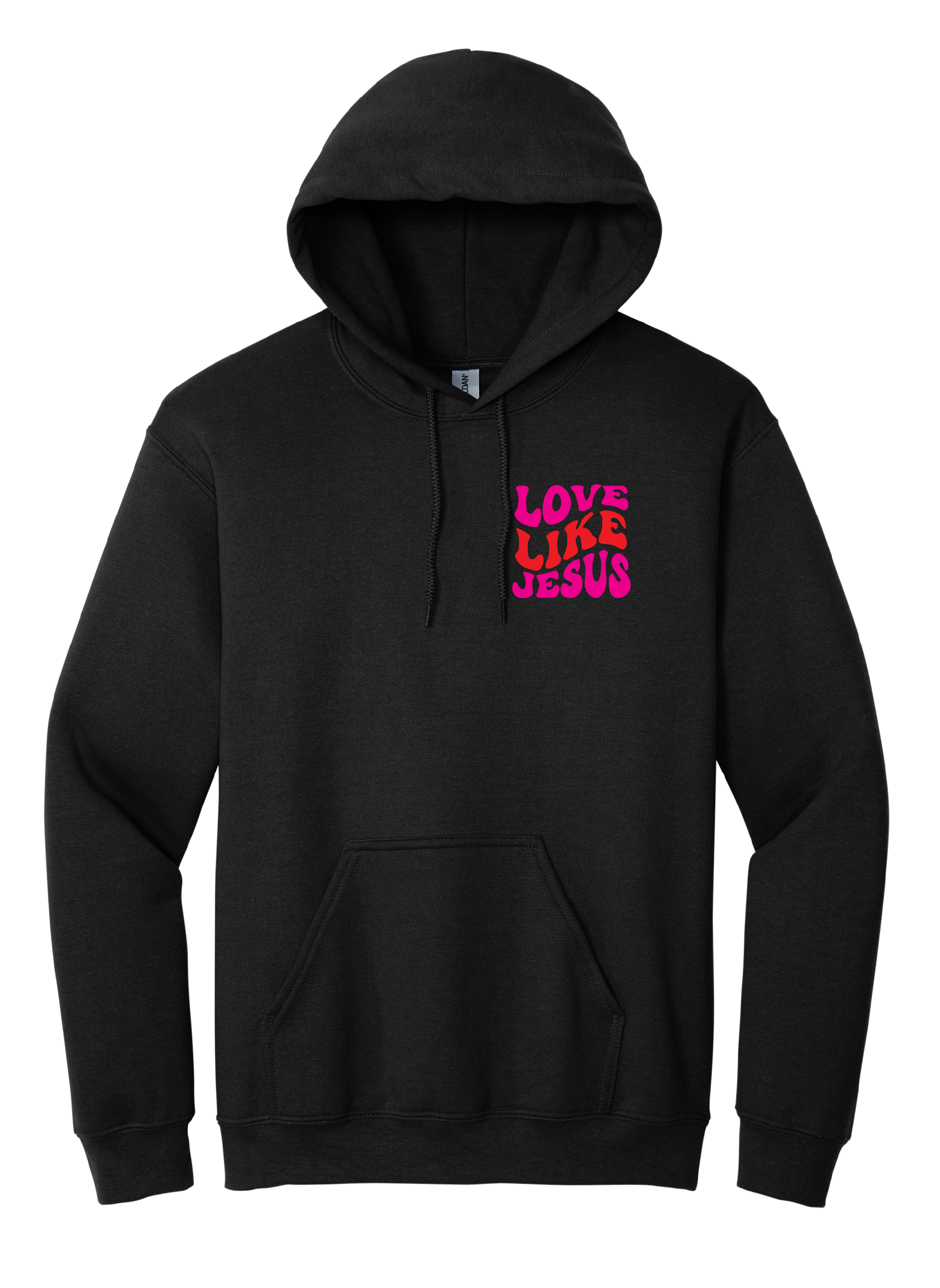 Love Like Jesus Hoodie Pink Red