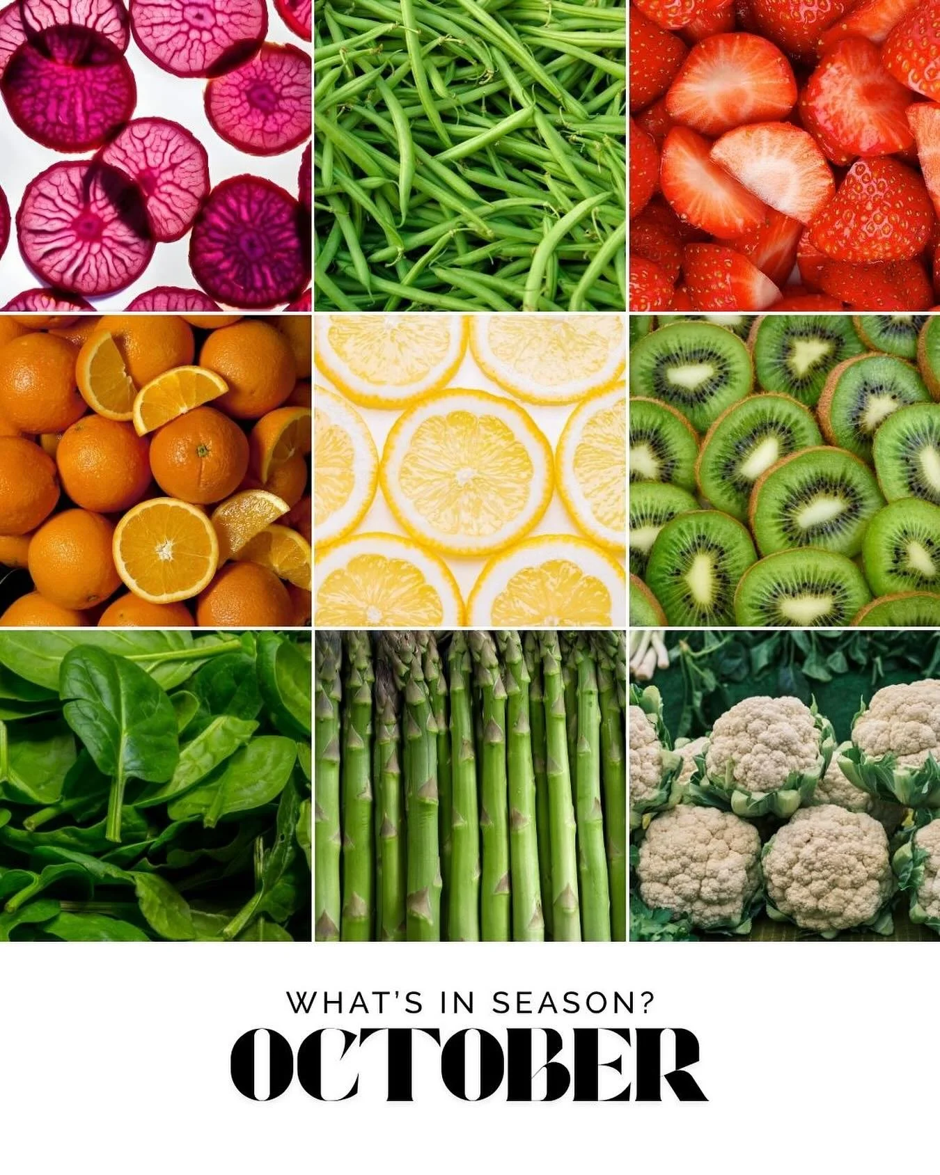 Spring&rsquo;s serving up all the fresh goodies 🌸
 Right now in Aotearoa it&rsquo;s all about 🍓 strawberries, 🍊 oranges &amp; lemons, 🥝 kiwifruit, 💜 beetroot, 🥦 cauliflower, 🥬 spinach, 🌿 asparagus and 🫛 beans.

Fresh, colourful, and straight