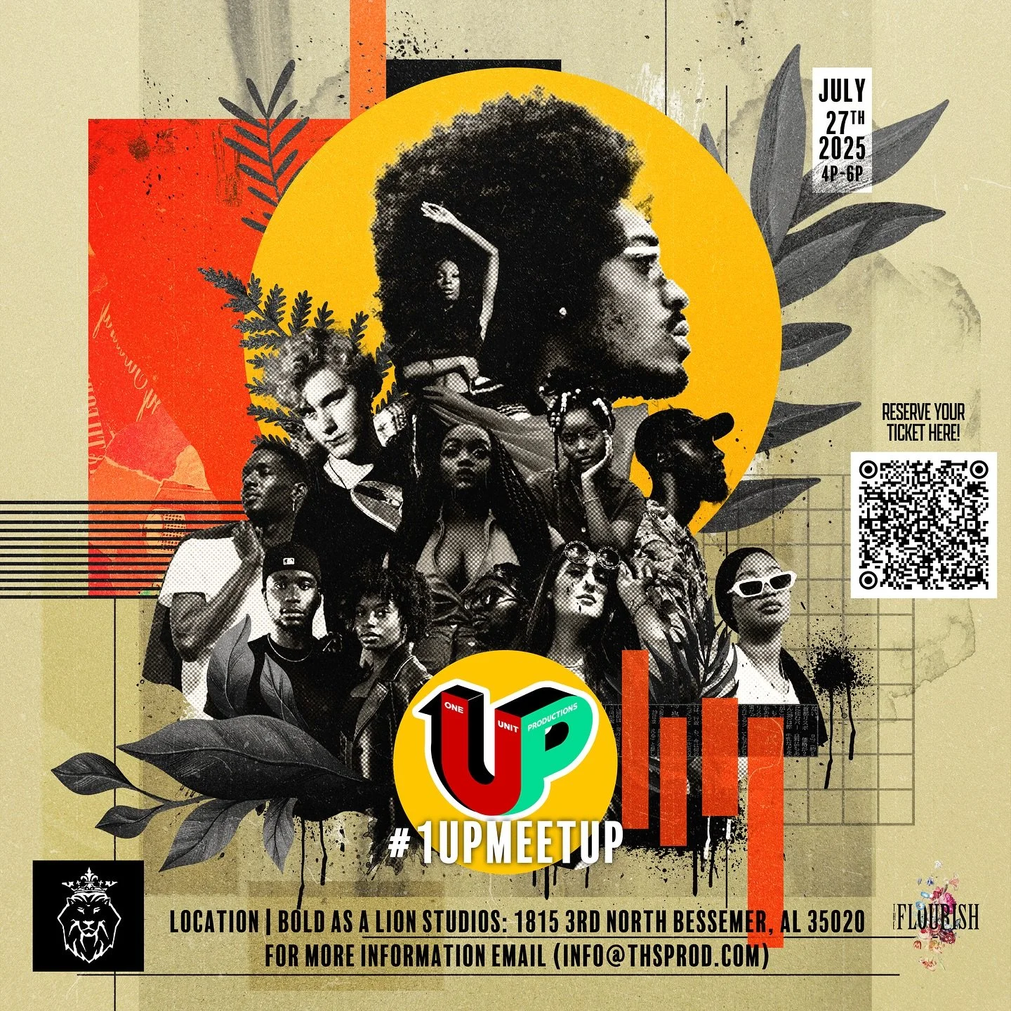 BAMABOUNCE will be pumping beats at the Photography and Model meetup!
———
One Unit Productions in partnership with
BOLD As A Lion Studios and The FLOURISH Alabama bring the wildly popular #1upmeetup back for a special event!
Join u