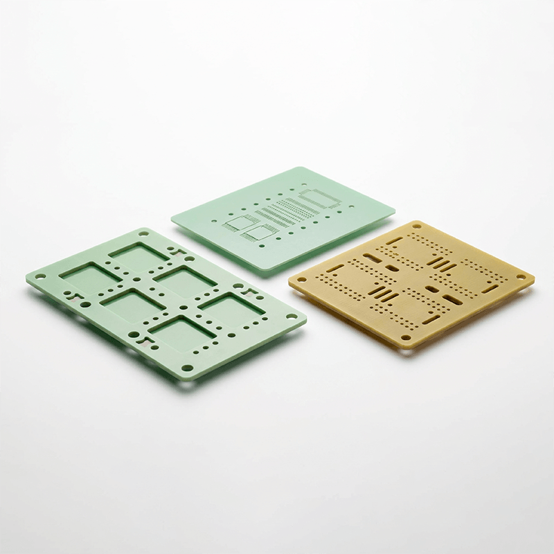 precision CNC machined FR-4 SMT carrier, G10 SMT carrier, and FR-4 SMT step stencil