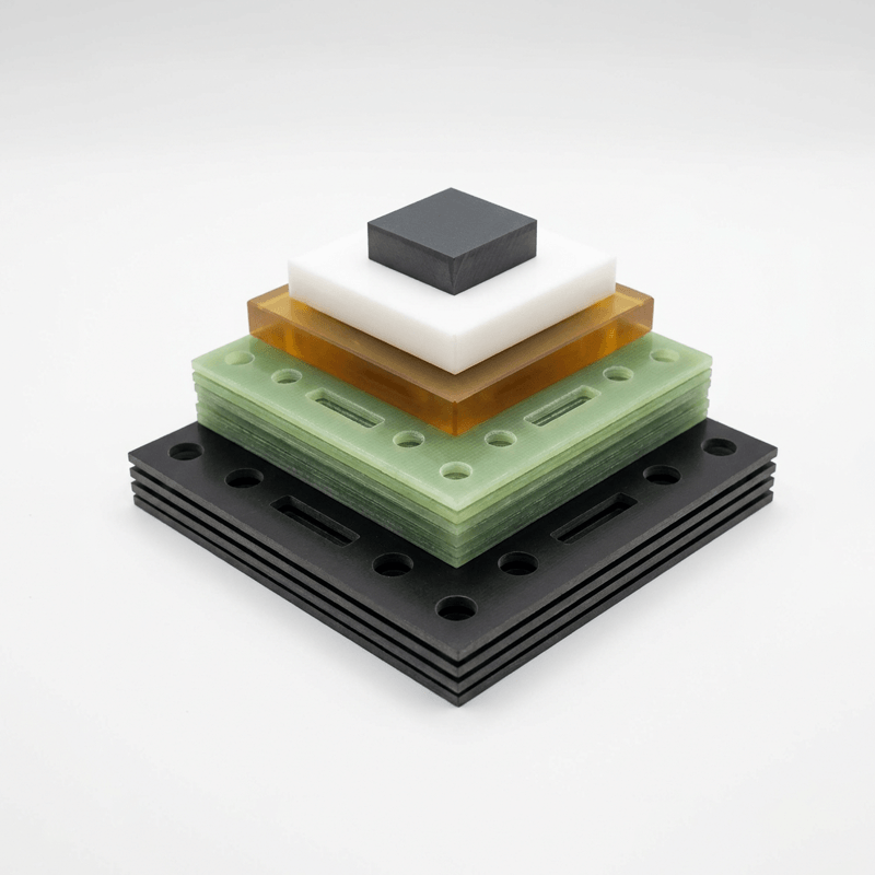 RF & Microwave Materials - plates and blocks of FR4, G10, PTFE, Ultem, and Vespel