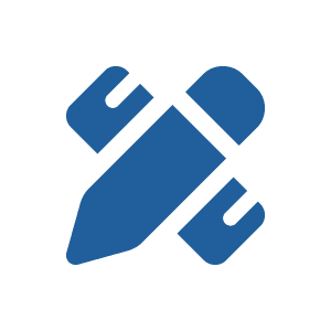 blue ruler and pencil icon