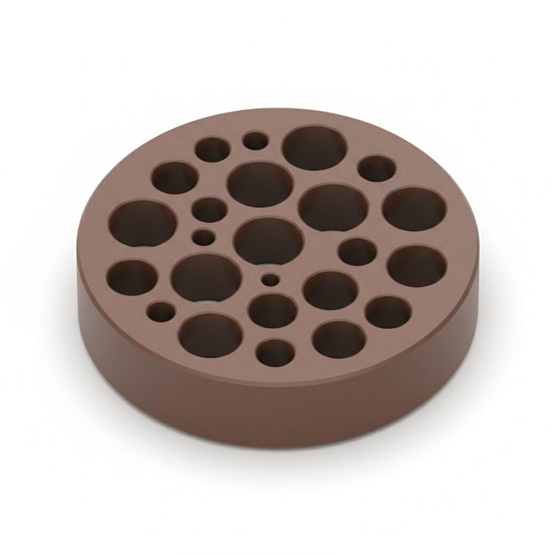 Vespel Connector Insert with Staggered Hole Pattern