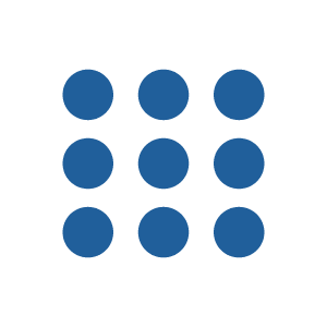 blue 3 x 3 dot icon 