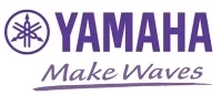 Yamaha logo with purple text and slogan 'Make Waves'