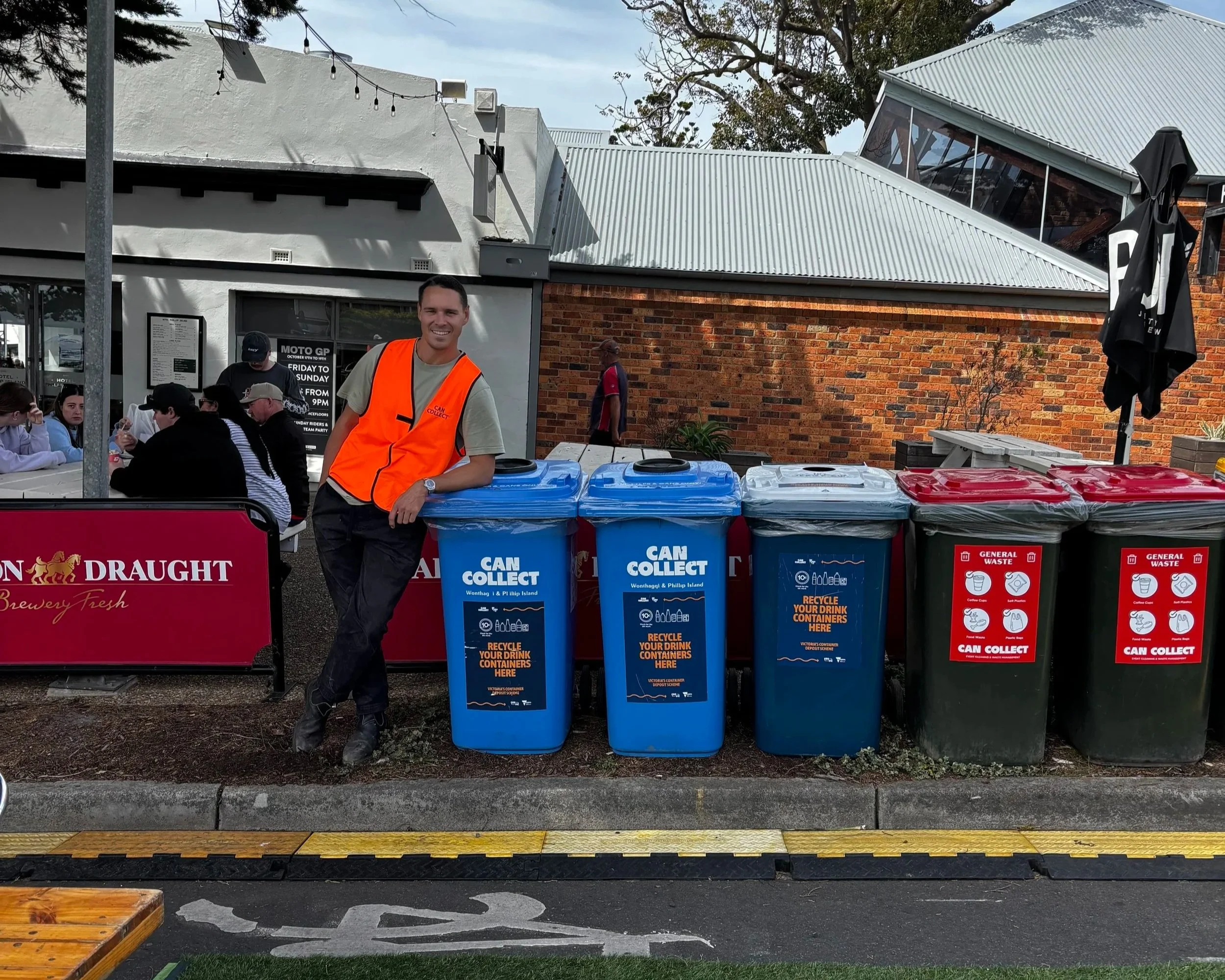 Can Collect Team Member at Event doing event cleaning and waste management