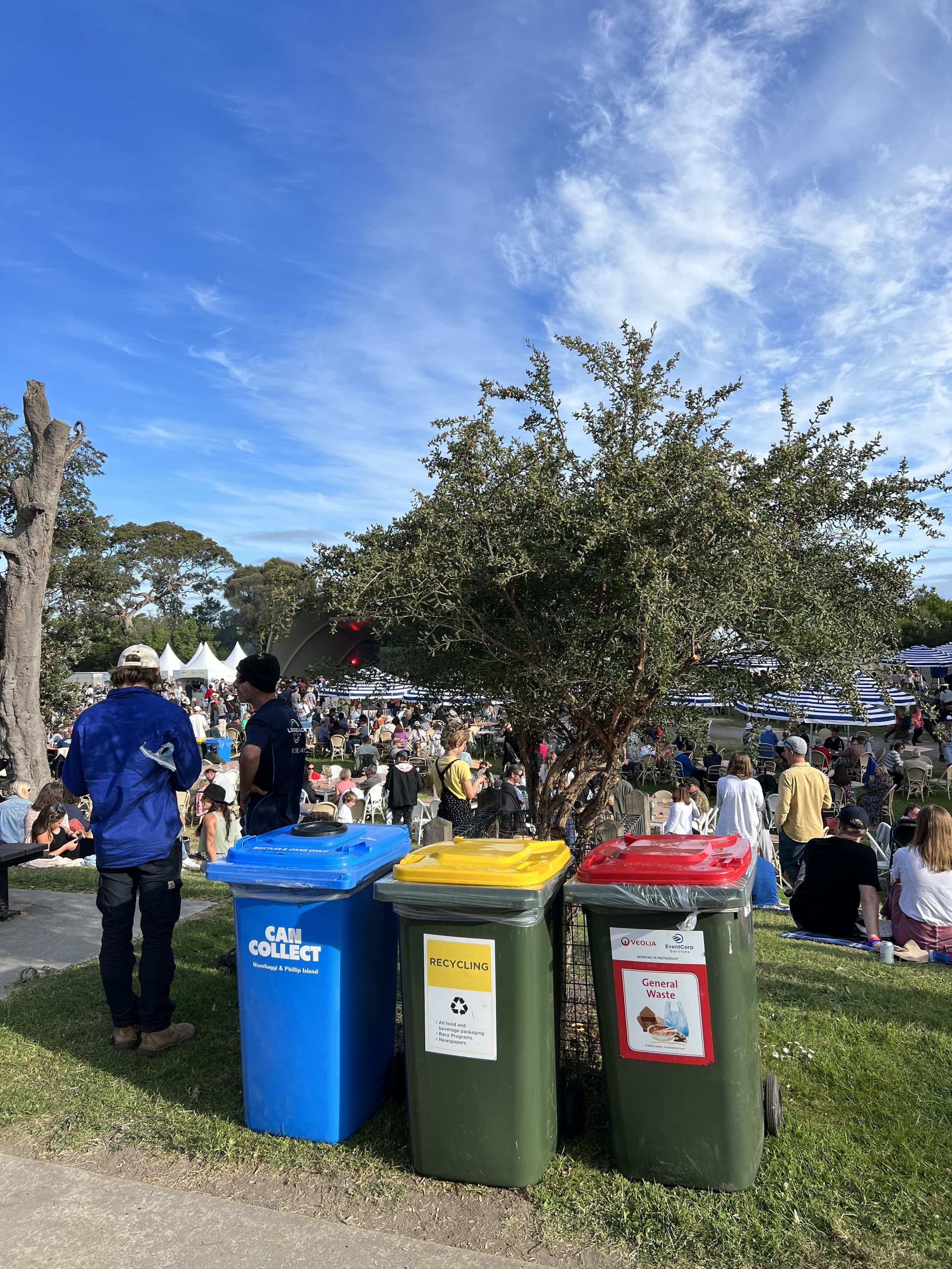 Can Collect onsite at event doing waste management