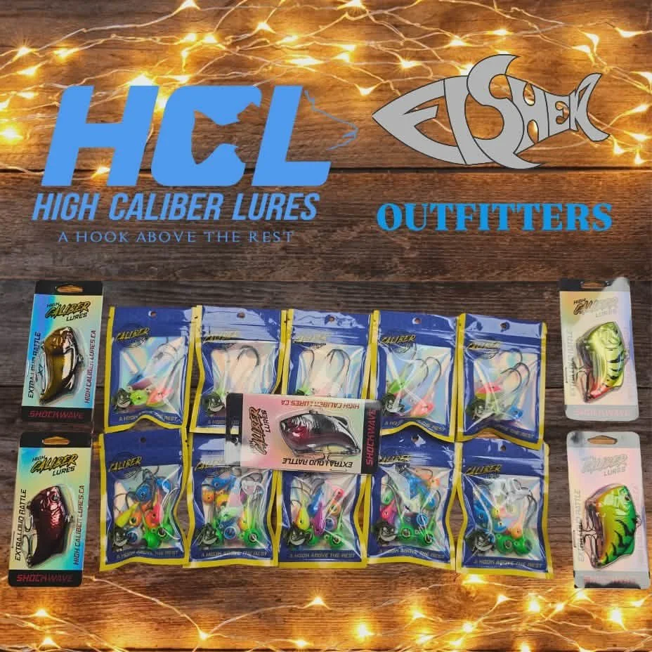 We are incredibly grateful for amazing folks at @highcaliberlures 
HCL has joined forces with Fisher Outfitters to supply you with all the tackle you&rsquo;ll need for a successful stay in our ice house. Burbot Busters, Walleye jigs, and rattle baits