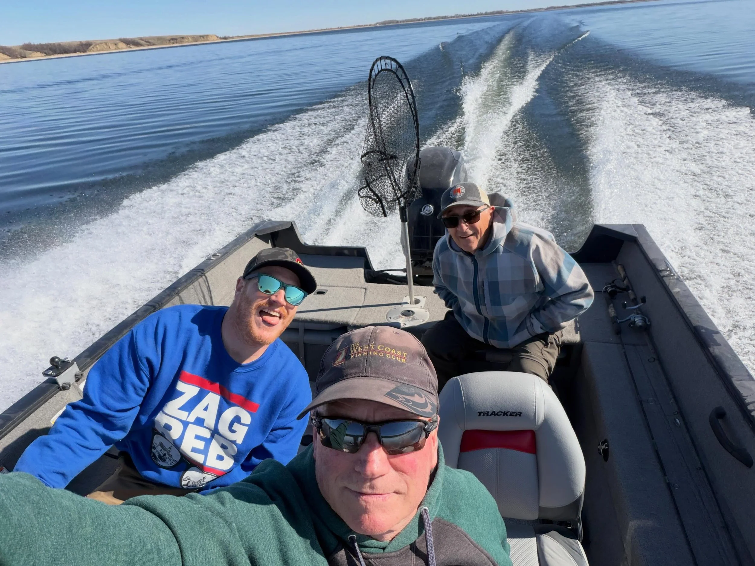 Had an awesome day on the water with @errolfisher75 and @louischiesa. Slow morning but once the sun came out the bite was ON! 

#trackerboats #lakediefenbakertourism #rainbowtroutfishing #pikefishing #summervibes☀️