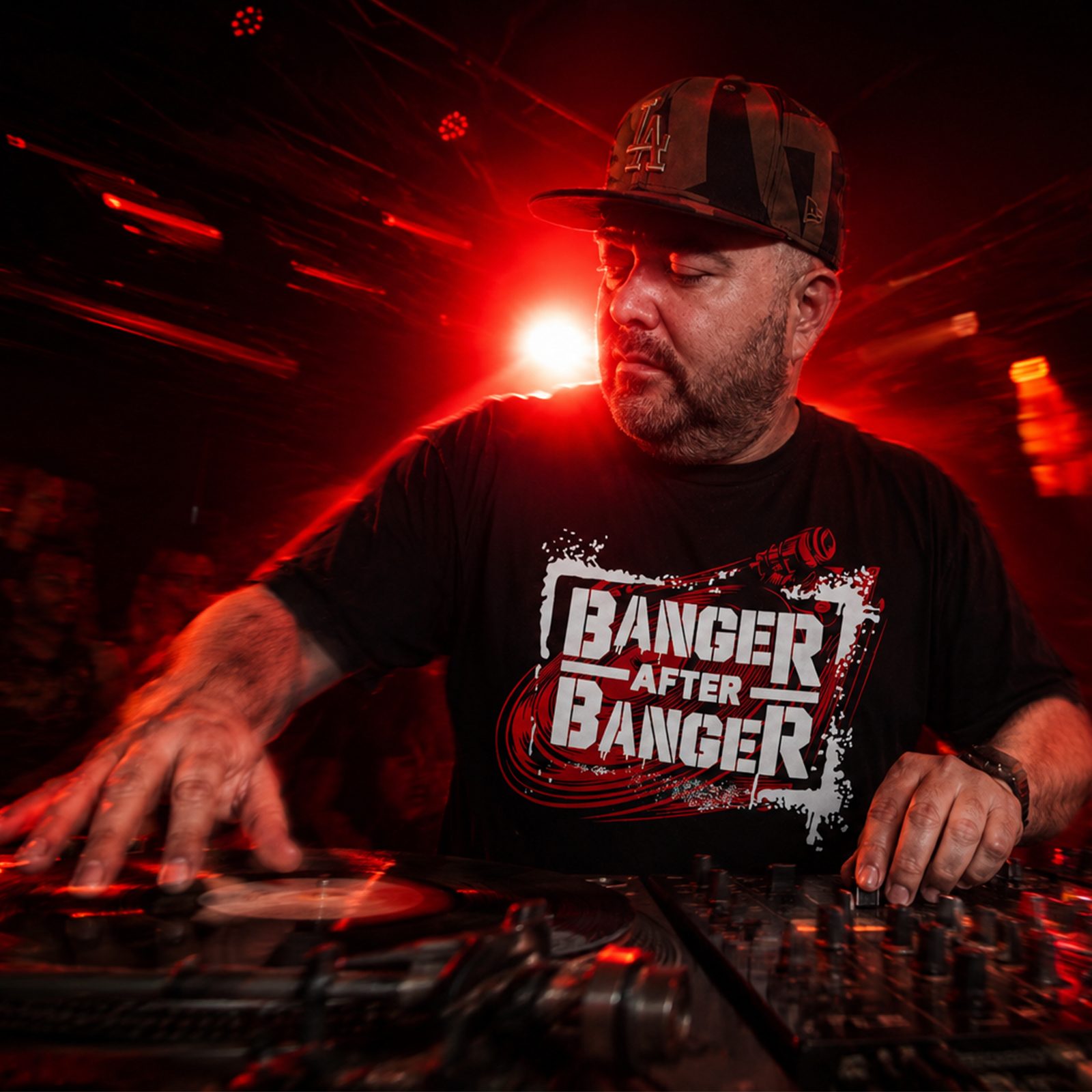 Banger After Banger T-Shirt in Black by DJ N Effect (Unisex)