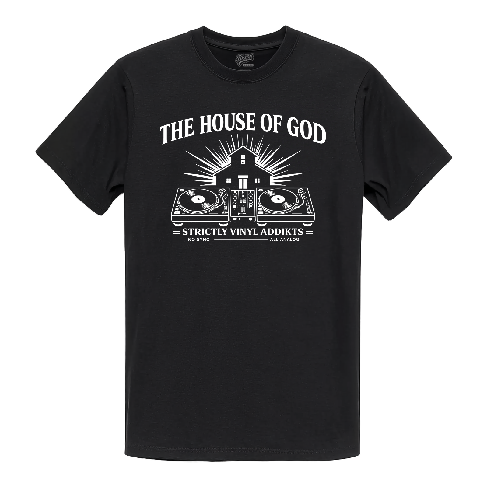 The House of God T-Shirt in Black by DJ Flaver (Unisex)