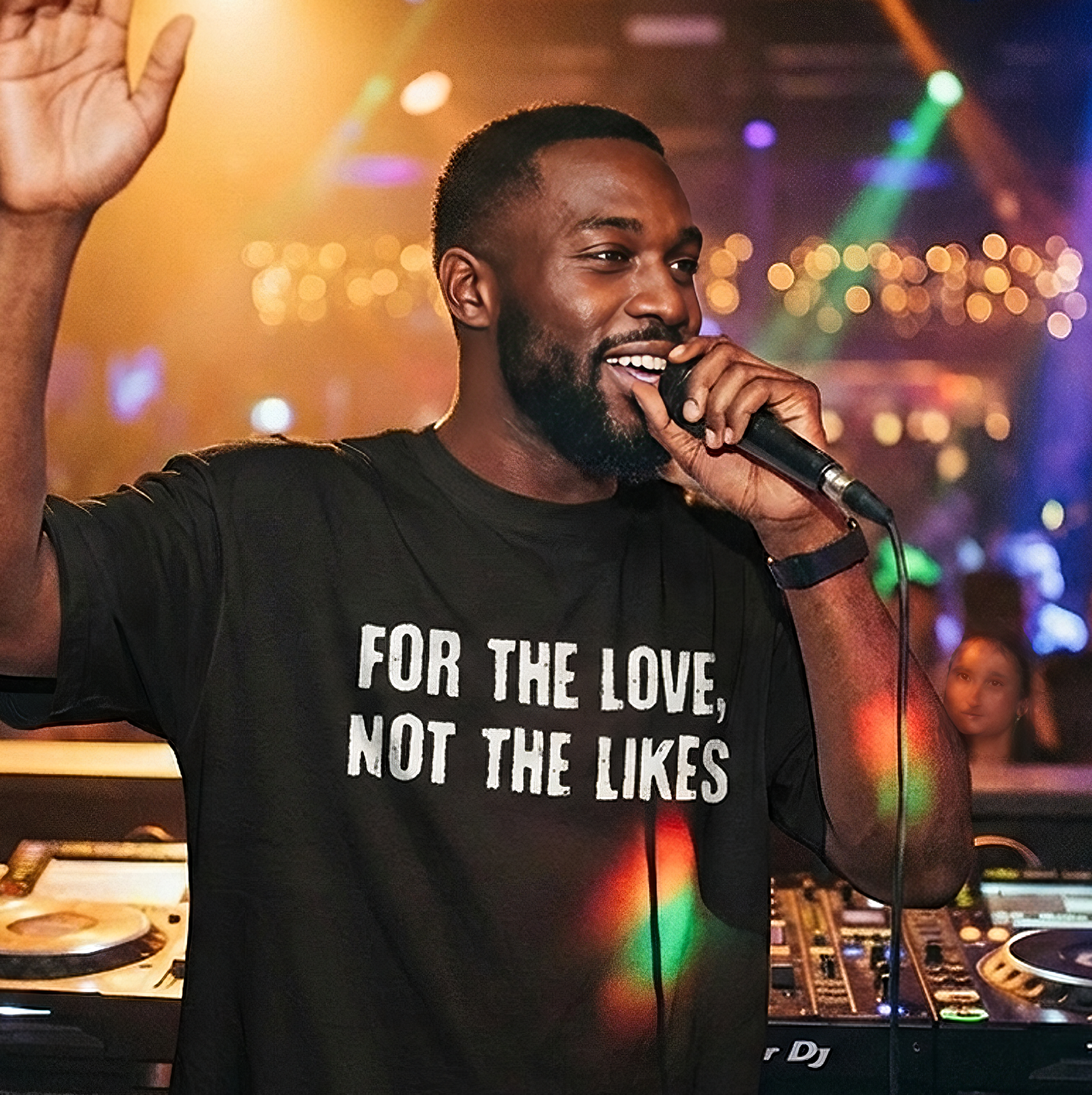 For the Love, Not the Likes T-Shirt in Black (Unisex)