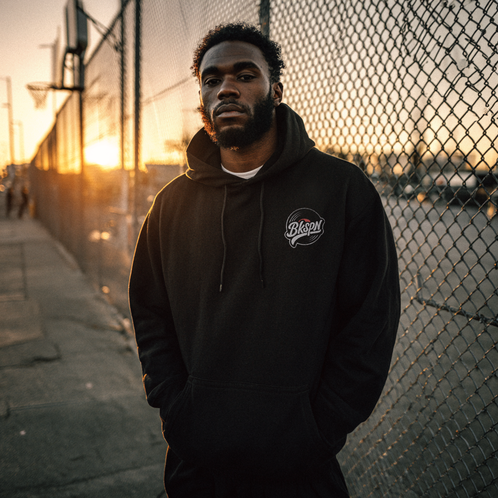 BKSPN Classic Logo Pullover Hoodie in Black (Unisex)