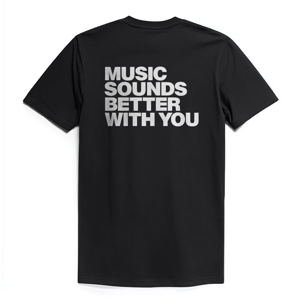 BKSPN Black “Music Sounds Better With You” T-Shirt (Unisex)