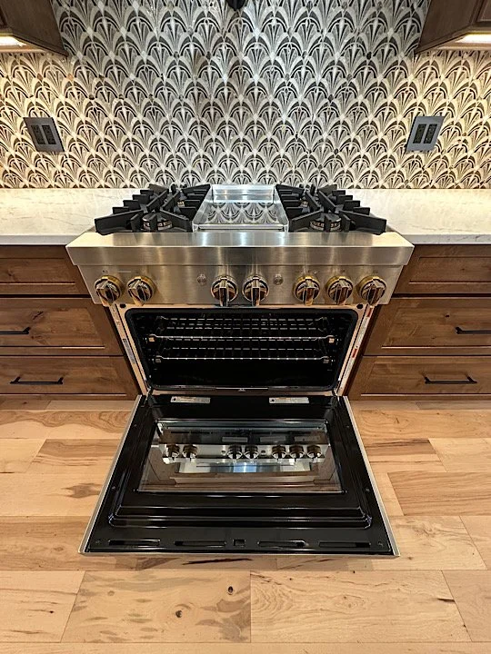 Stainless steel with a mirror finish.