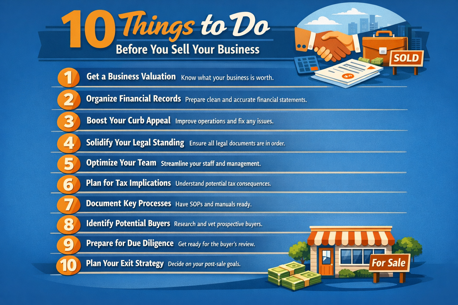 10 Things To Do Before You Sell Your Business