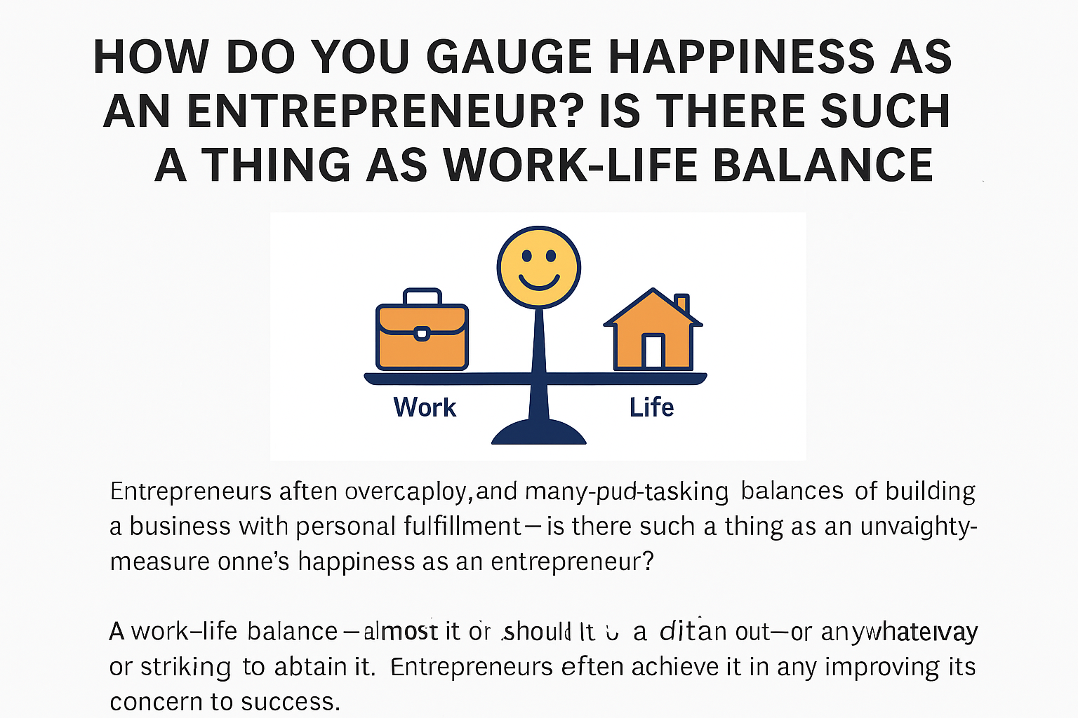 How Do You Gauge Happiness as an Entrepreneur? Is There Such a Thing as Work-Life Balance?